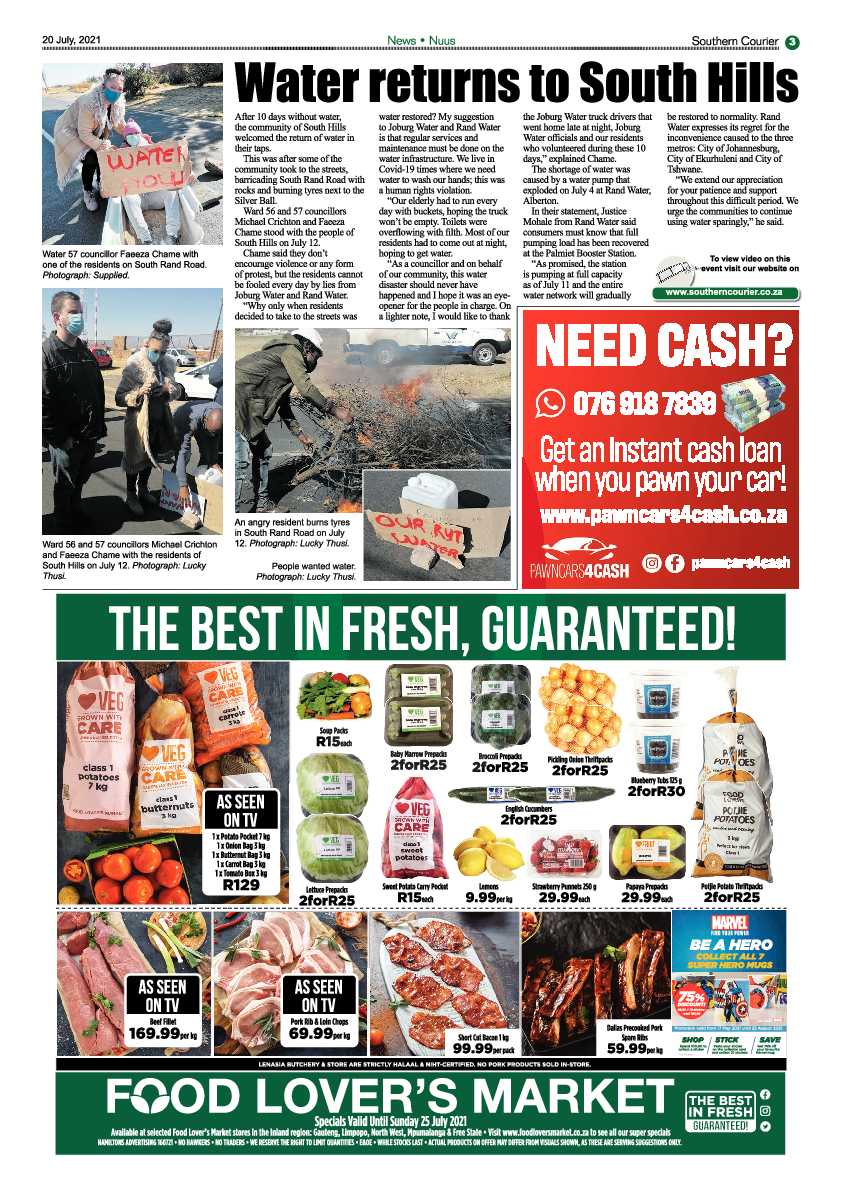 Southern Courier 20 July 2021 page 3