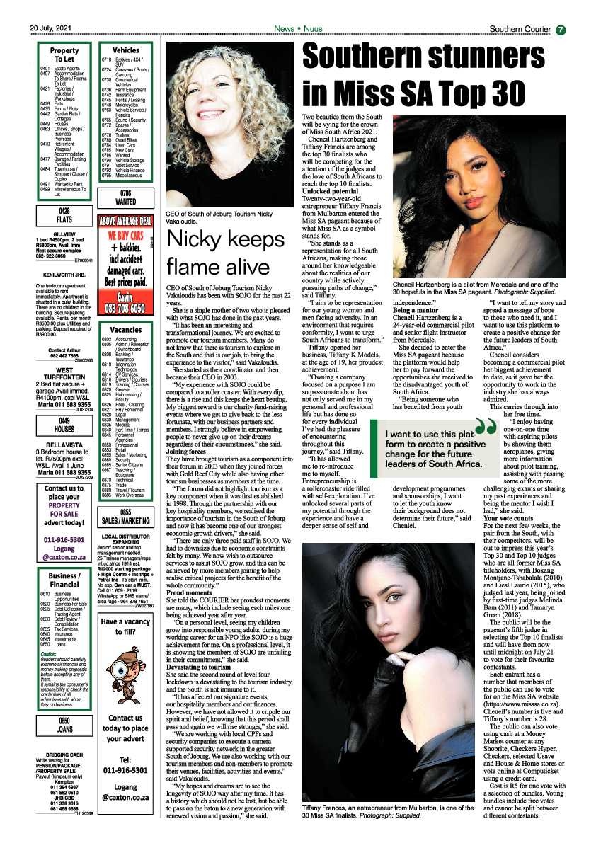 Southern Courier 20 July 2021 page 7