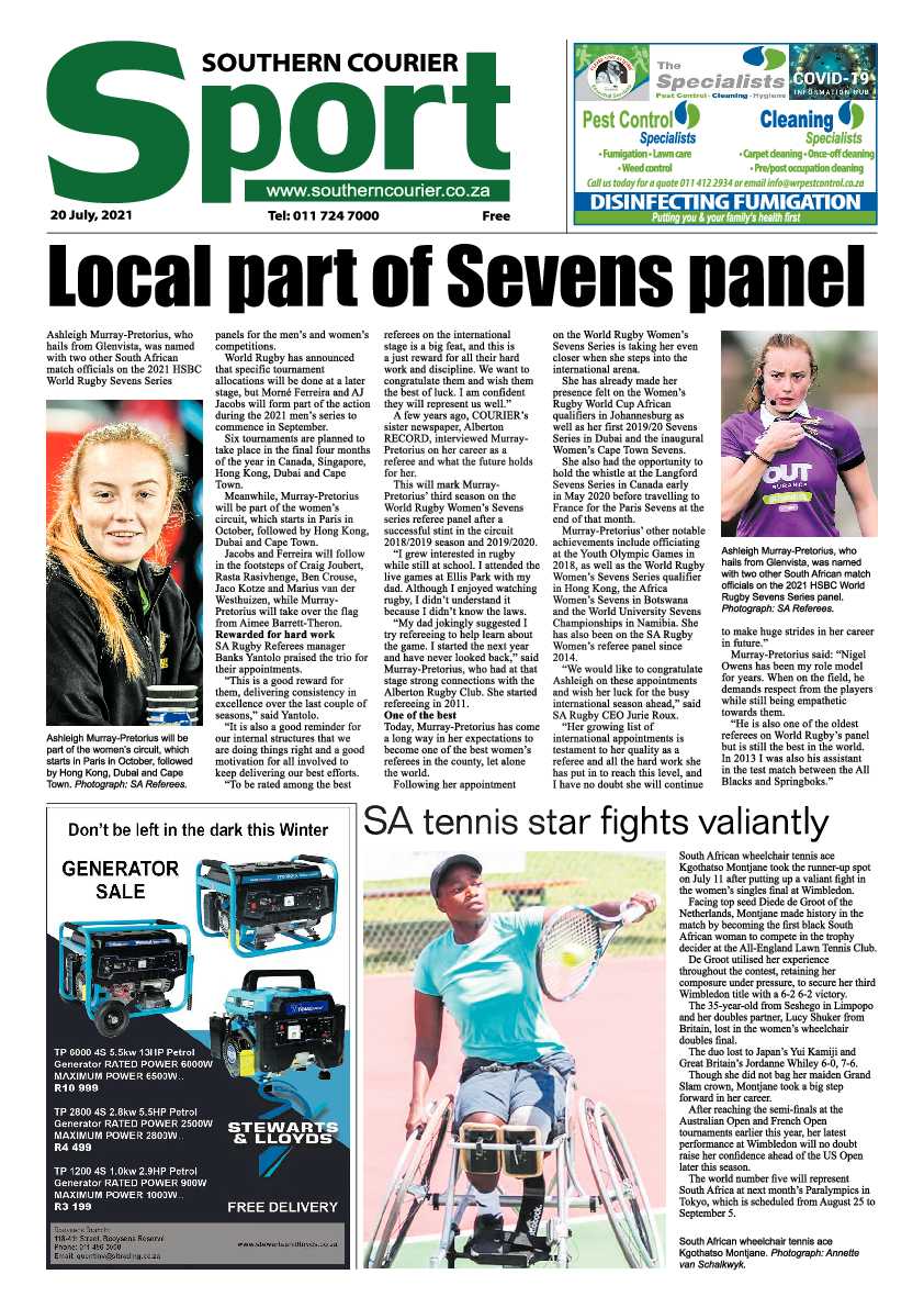Southern Courier 20 July 2021 page 8