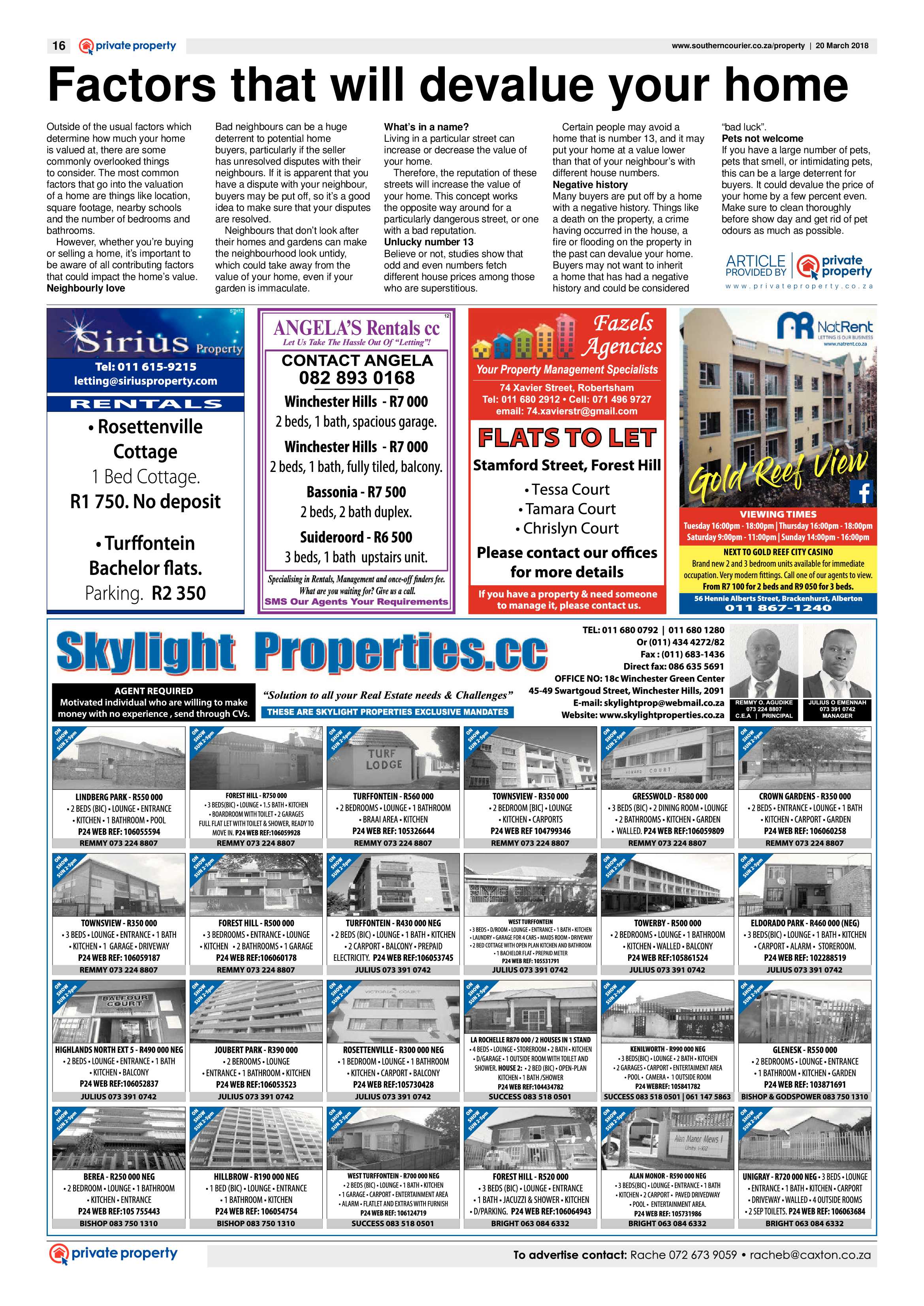 Southern Courier 20 March 2018 page 16