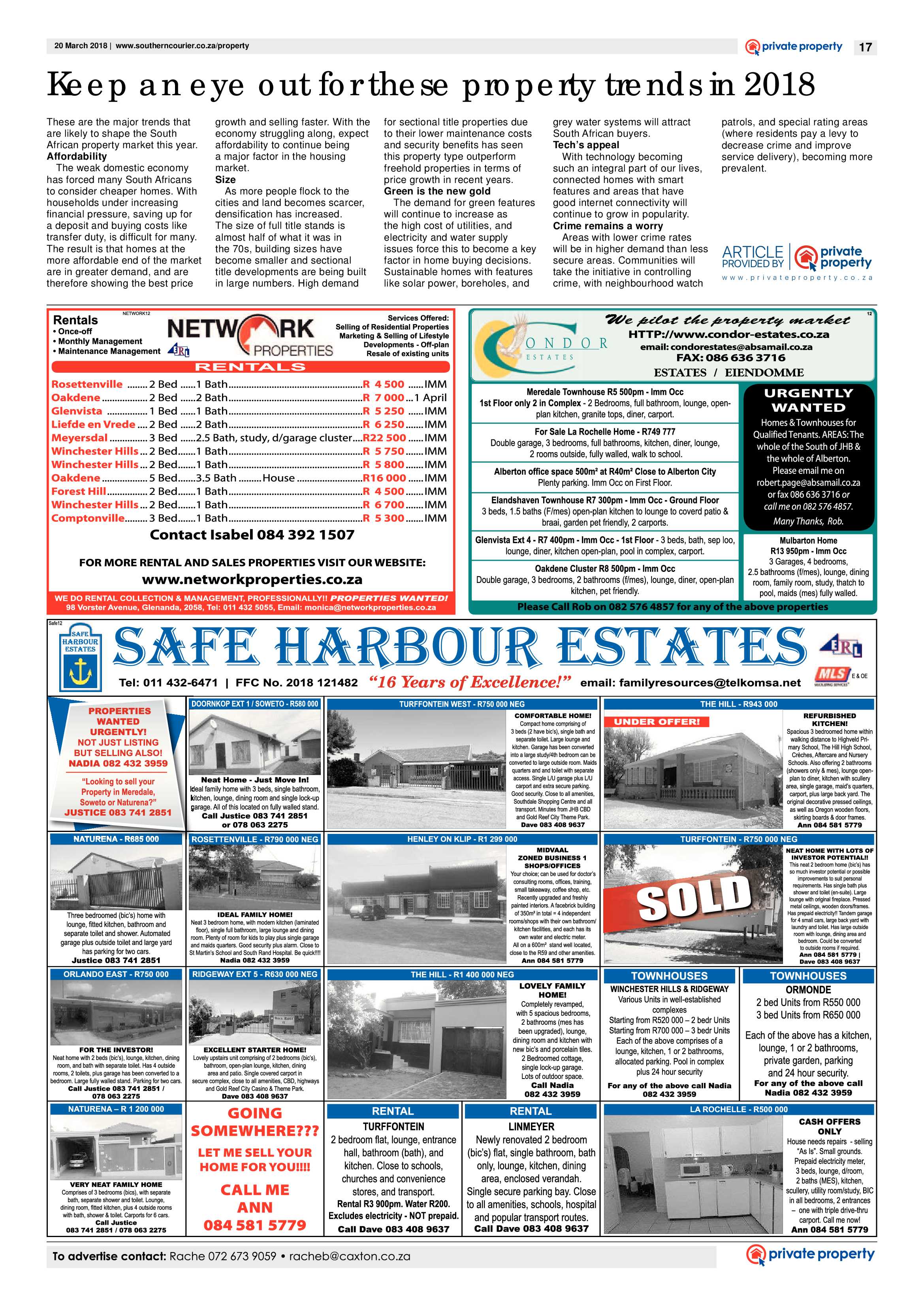 Southern Courier 20 March 2018 page 17