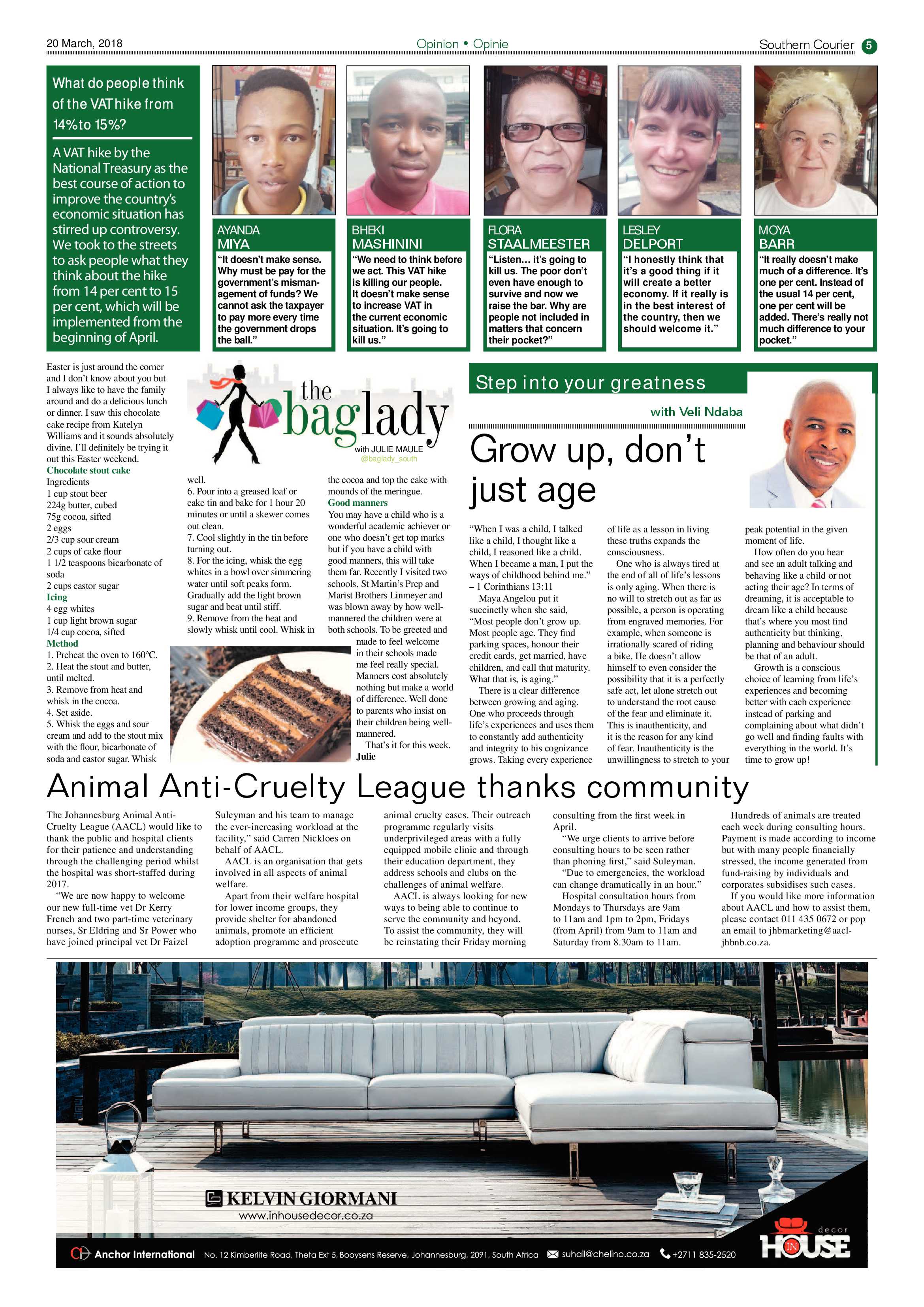 Southern Courier 20 March 2018 page 5