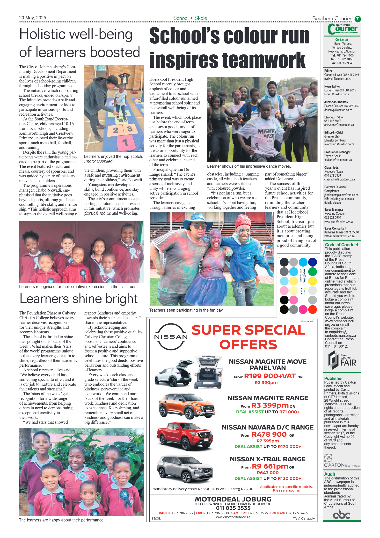 Southern Courier 20 May 2025 page 7