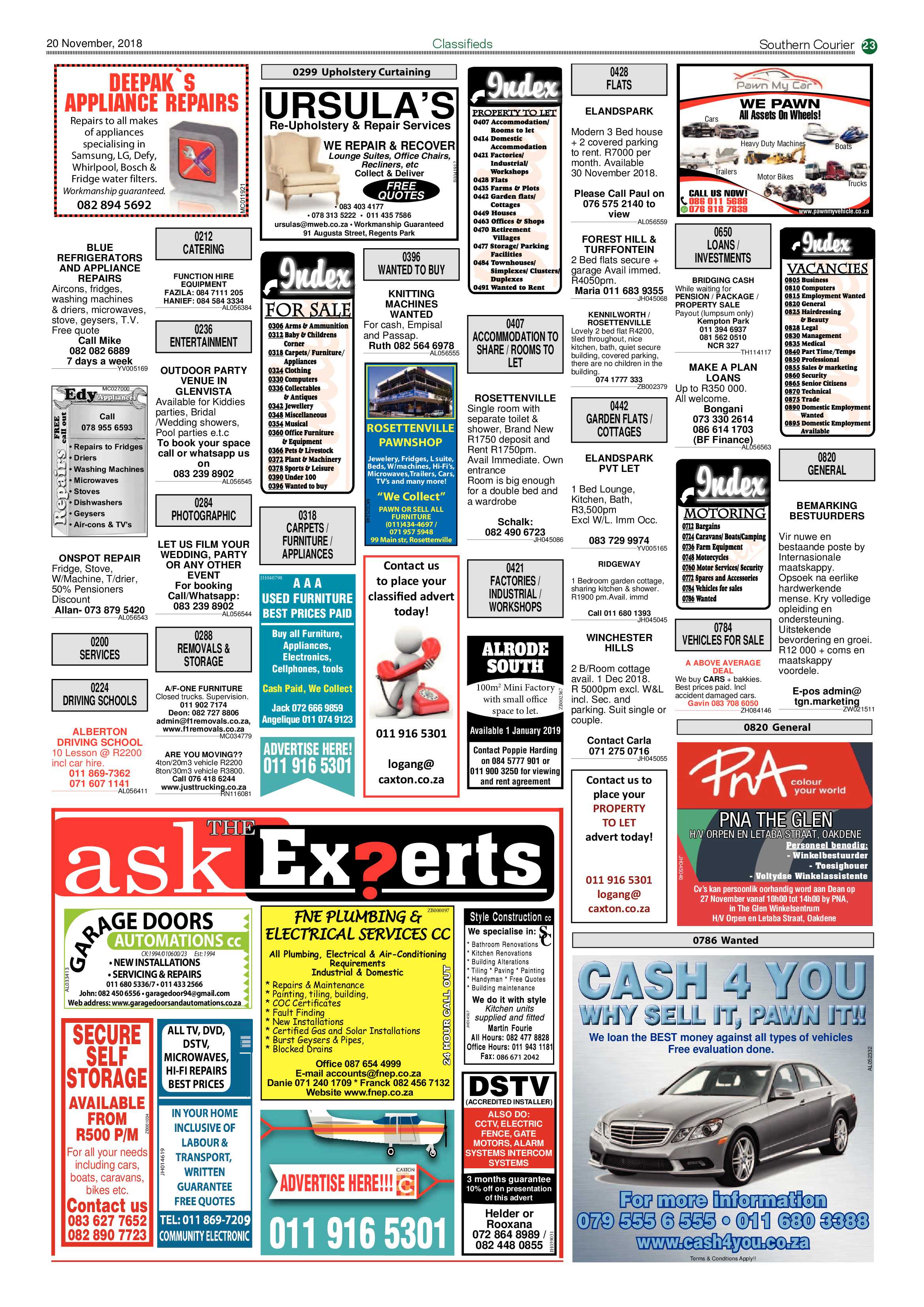 Southern Courier 20 November 2018 page 23