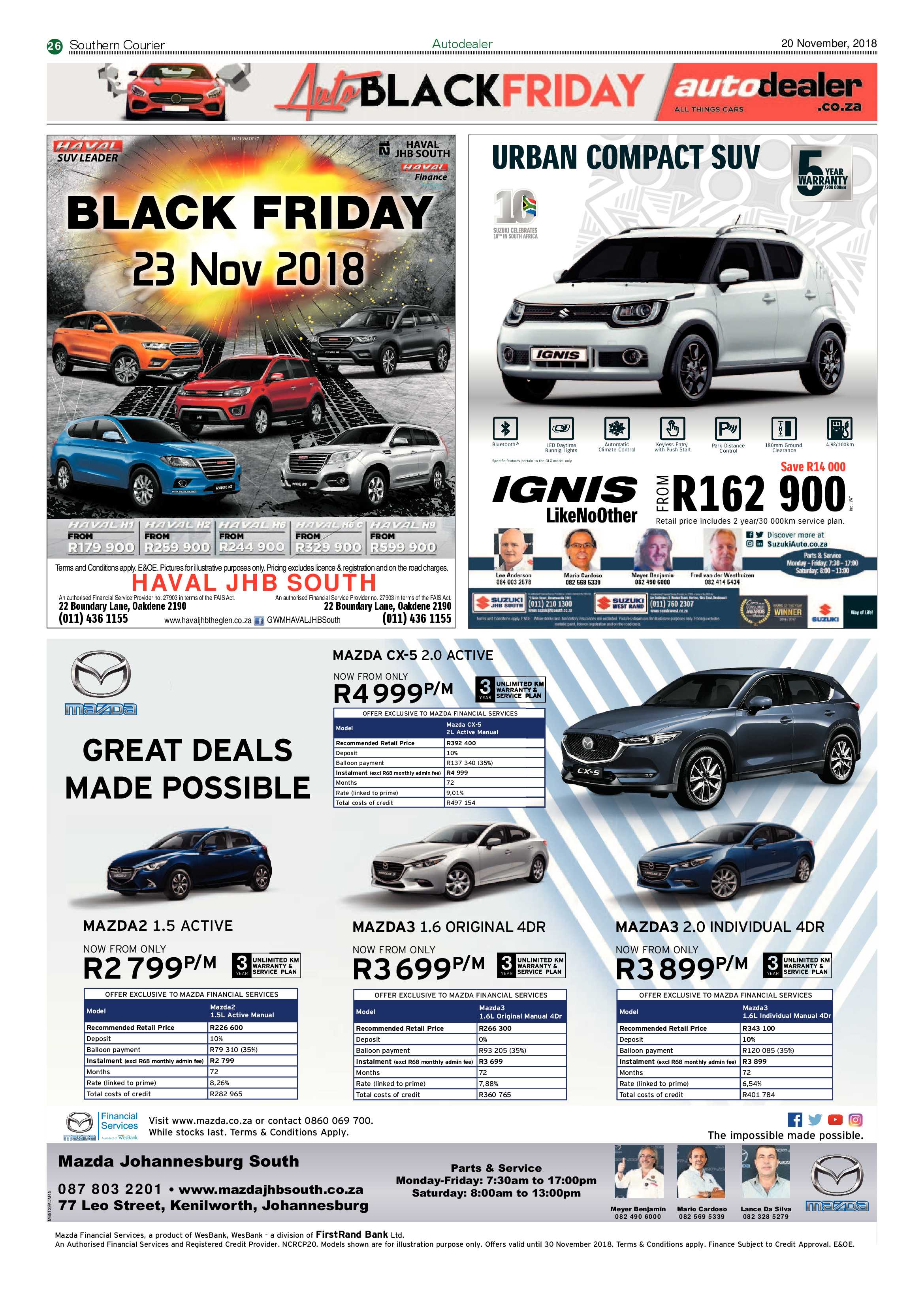 Southern Courier 20 November 2018 page 26
