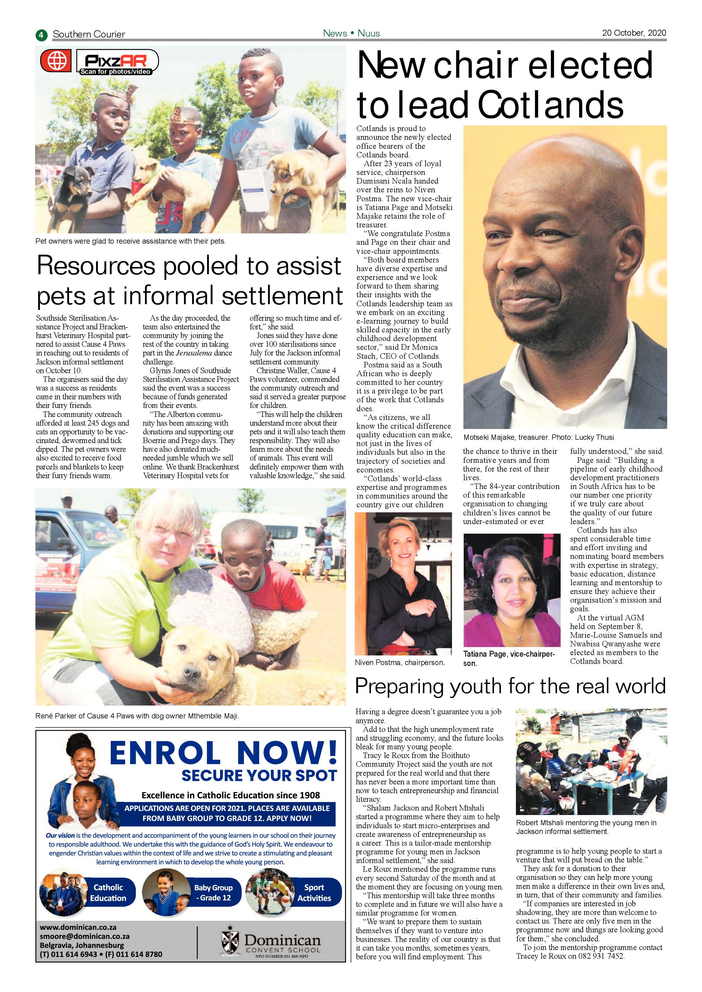 Southern Courier 20 October 2020 page 4