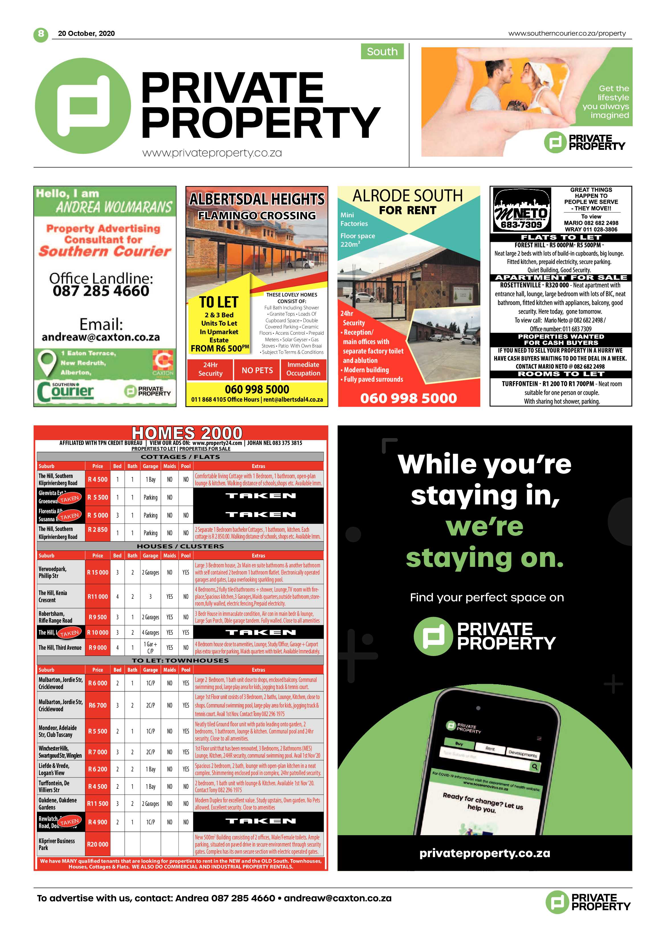 Southern Courier 20 October 2020 page 8