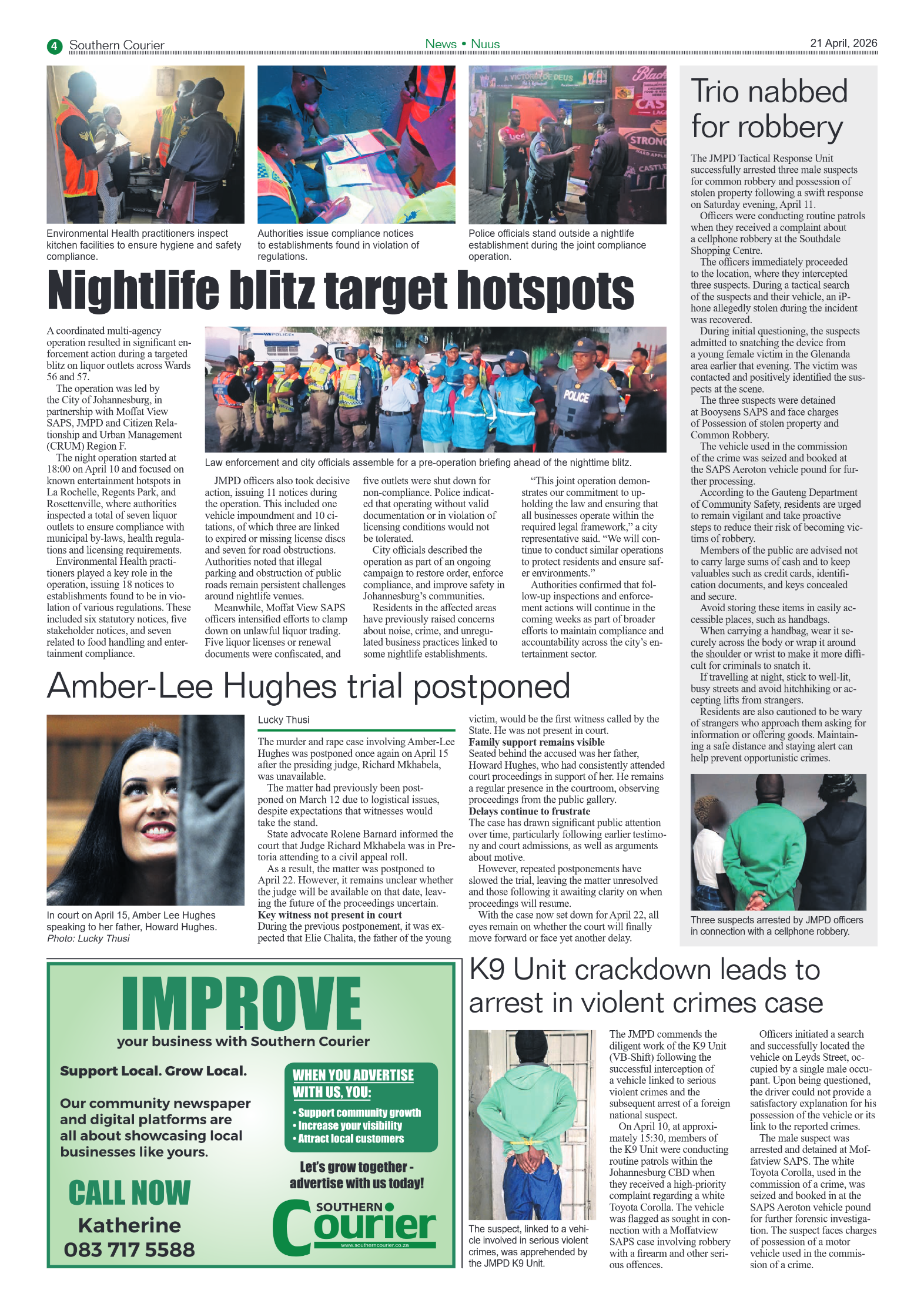 Southern Courier 21 April 2026 page 4
