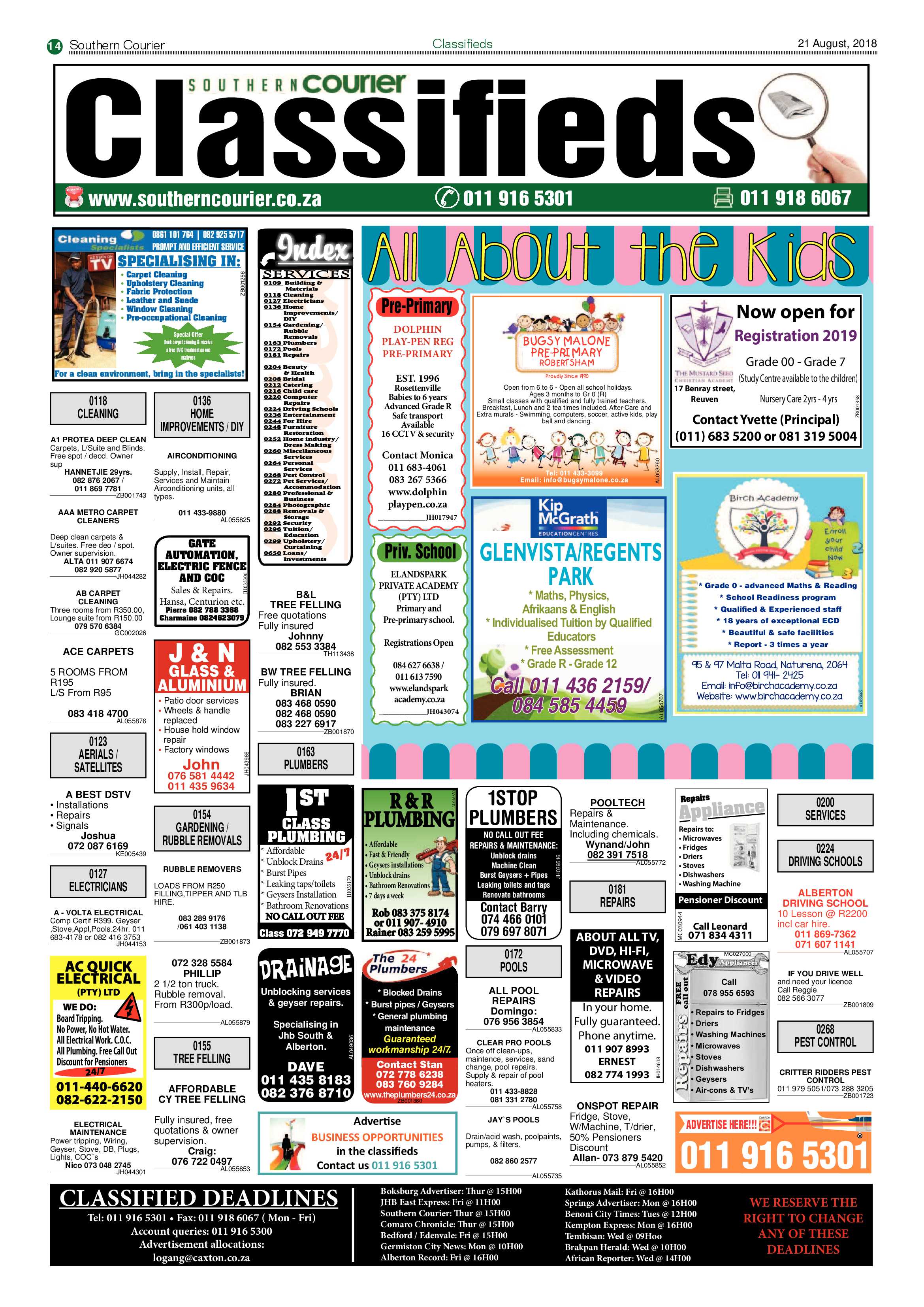 Southern Courier 21 August 2018 page 14