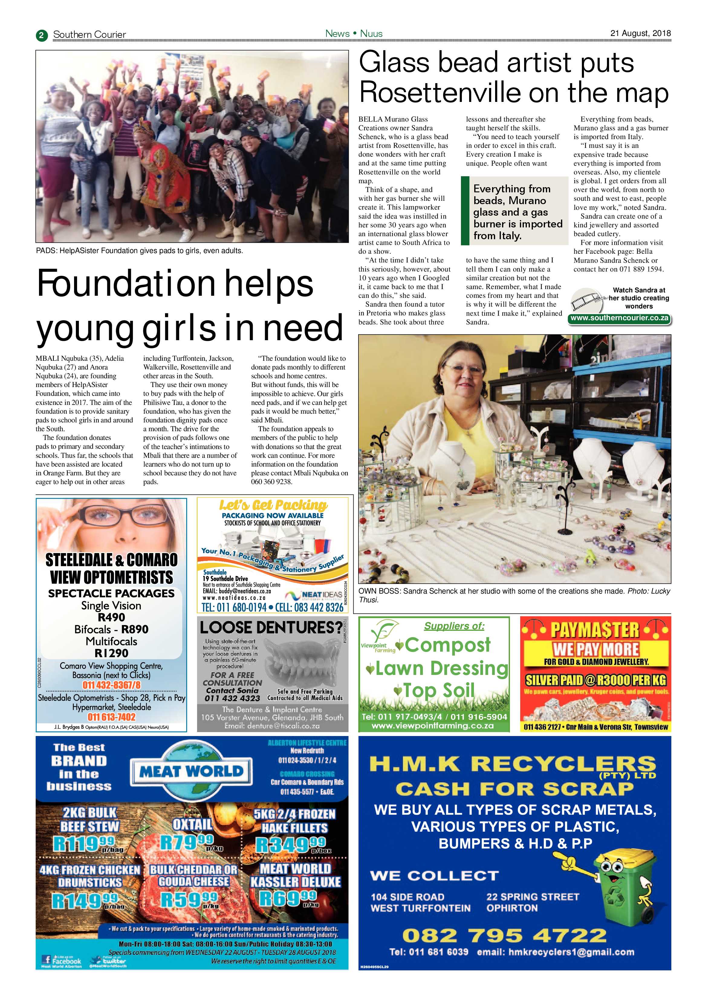 Southern Courier 21 August 2018 page 2