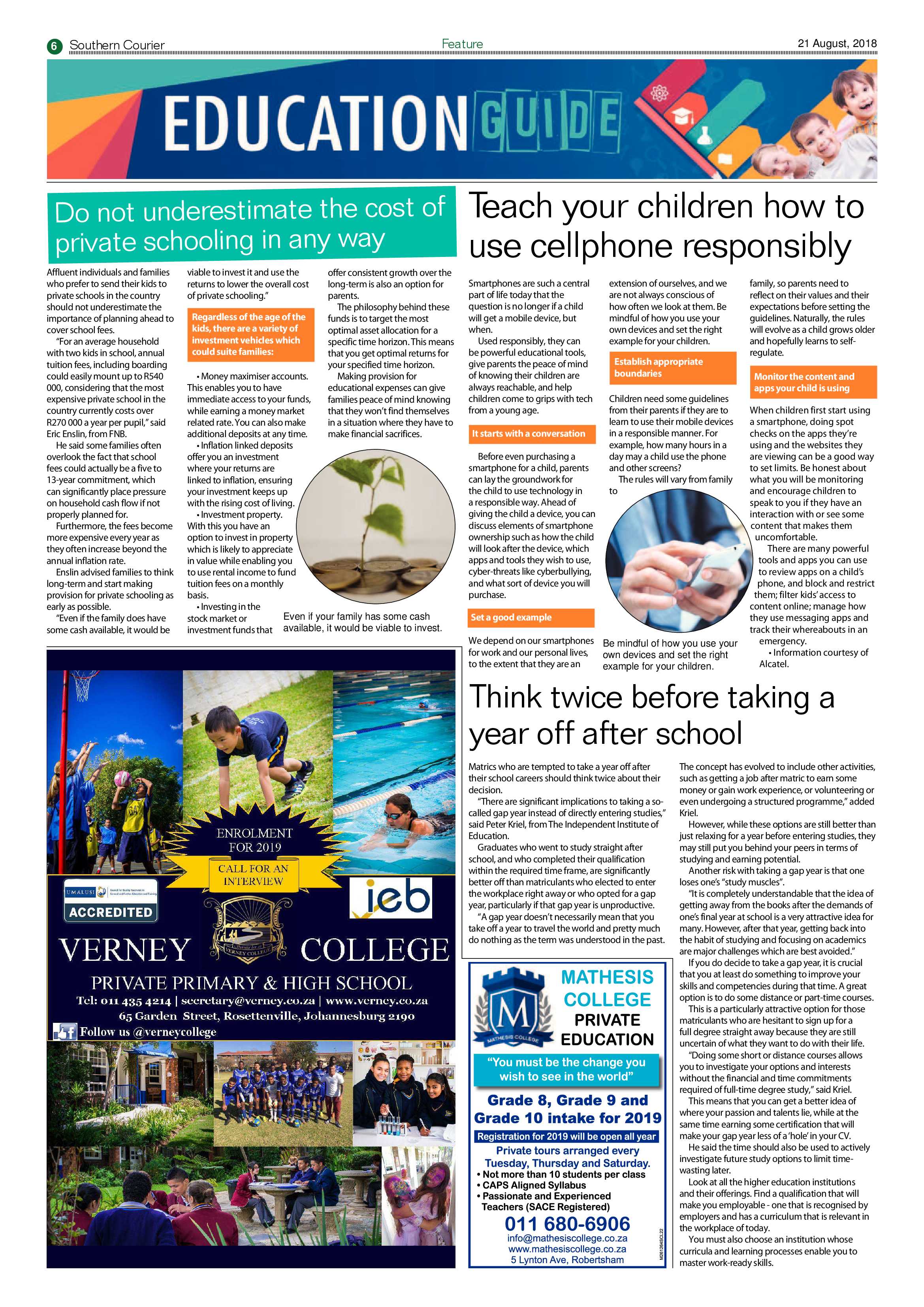 Southern Courier 21 August 2018 page 6