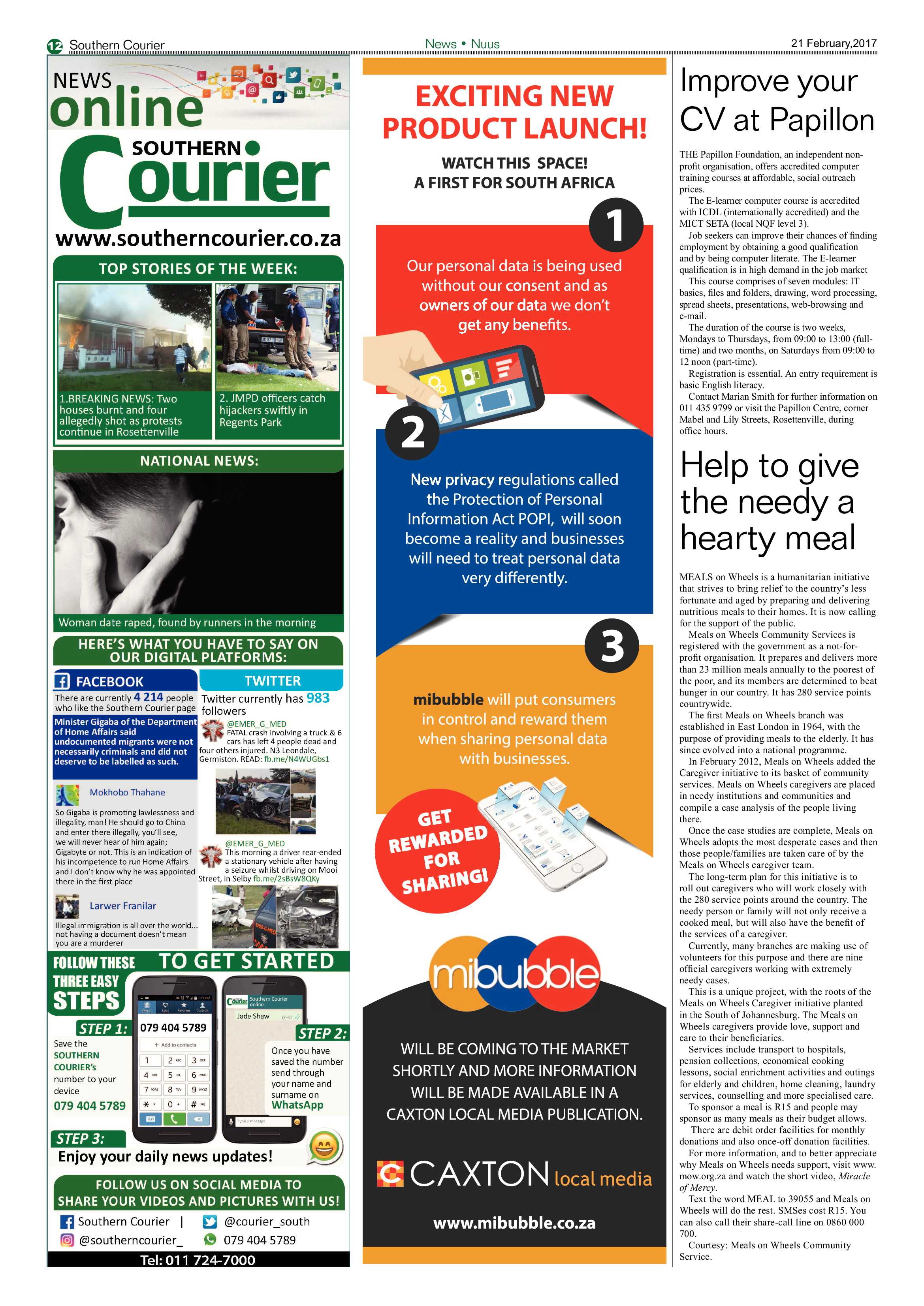 Southern Courier 21 February 2017 page 12