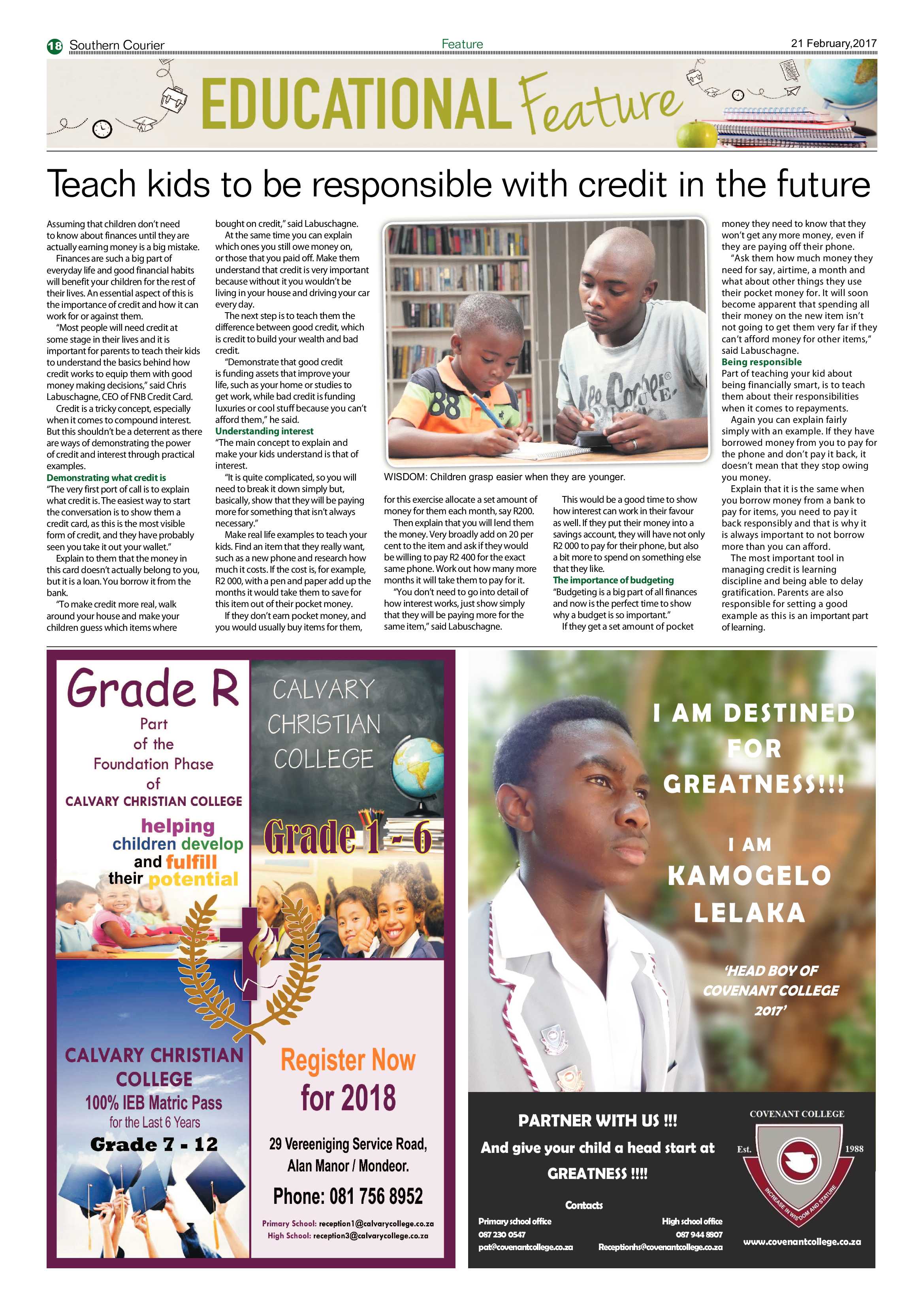 Southern Courier 21 February 2017 page 18