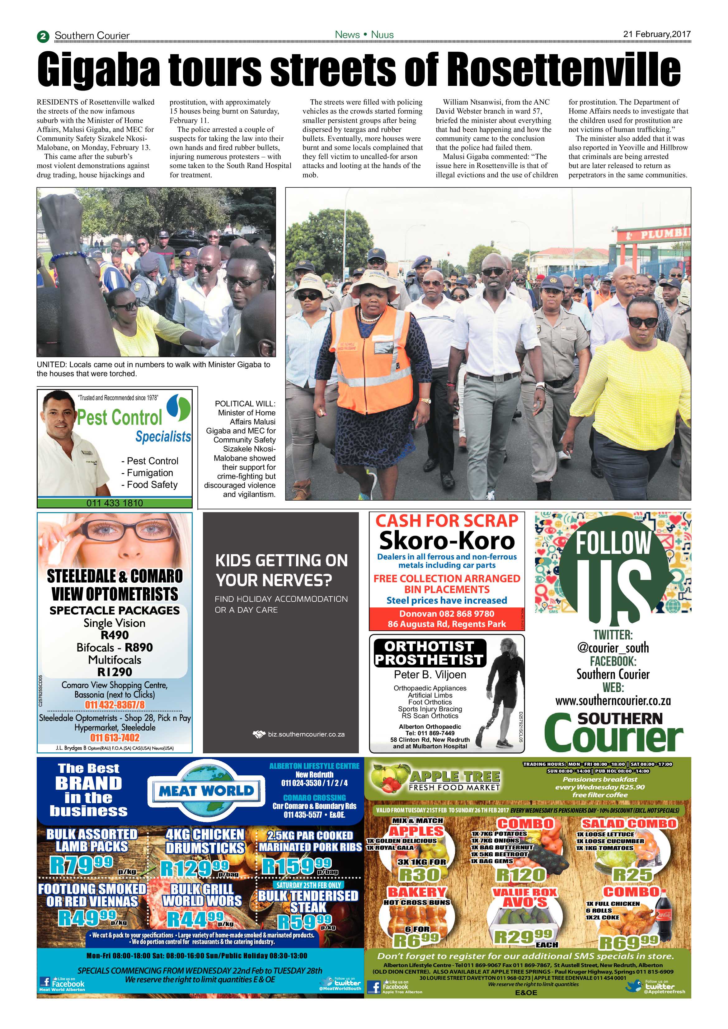 Southern Courier 21 February 2017 page 2