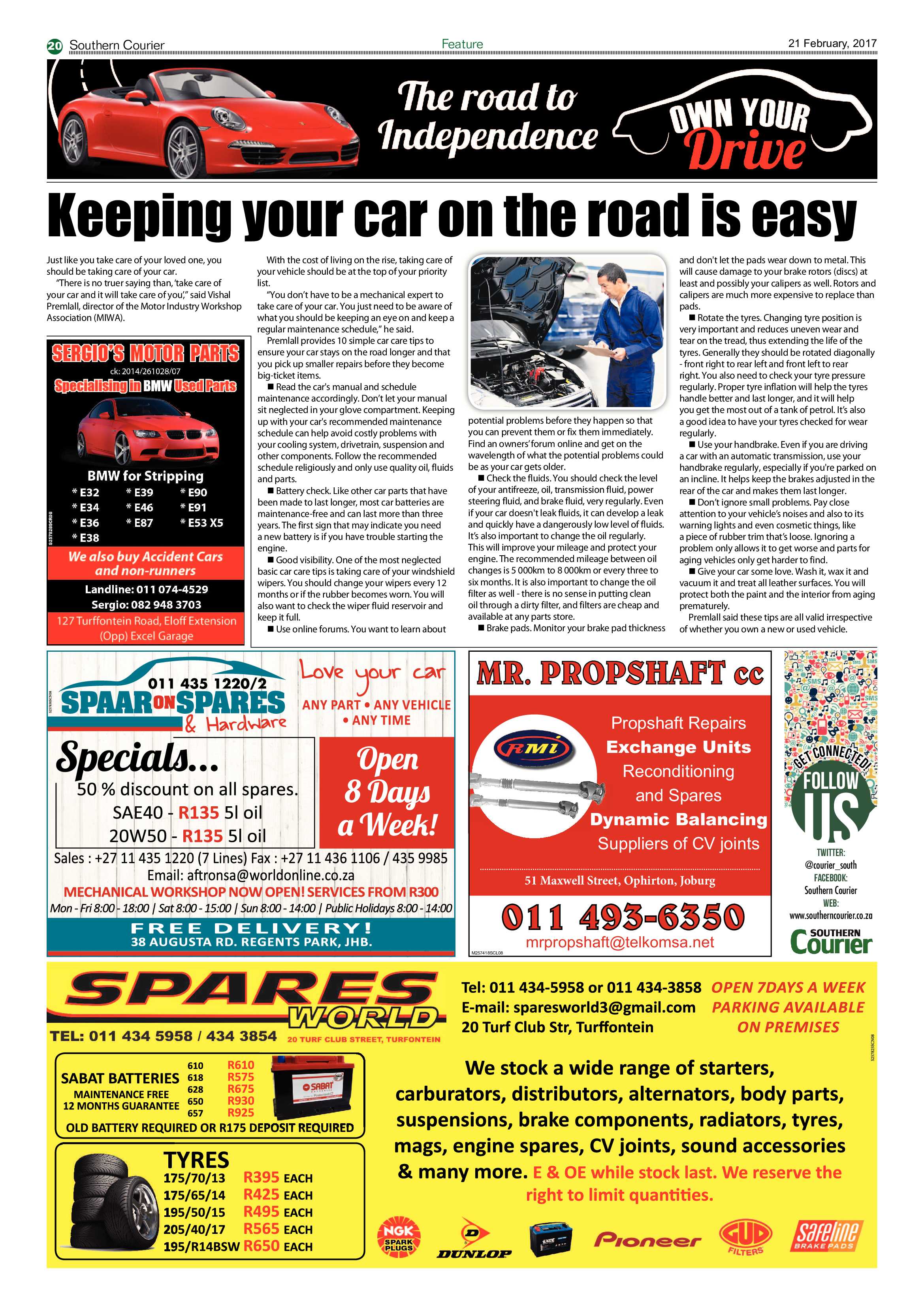 Southern Courier 21 February 2017 page 20