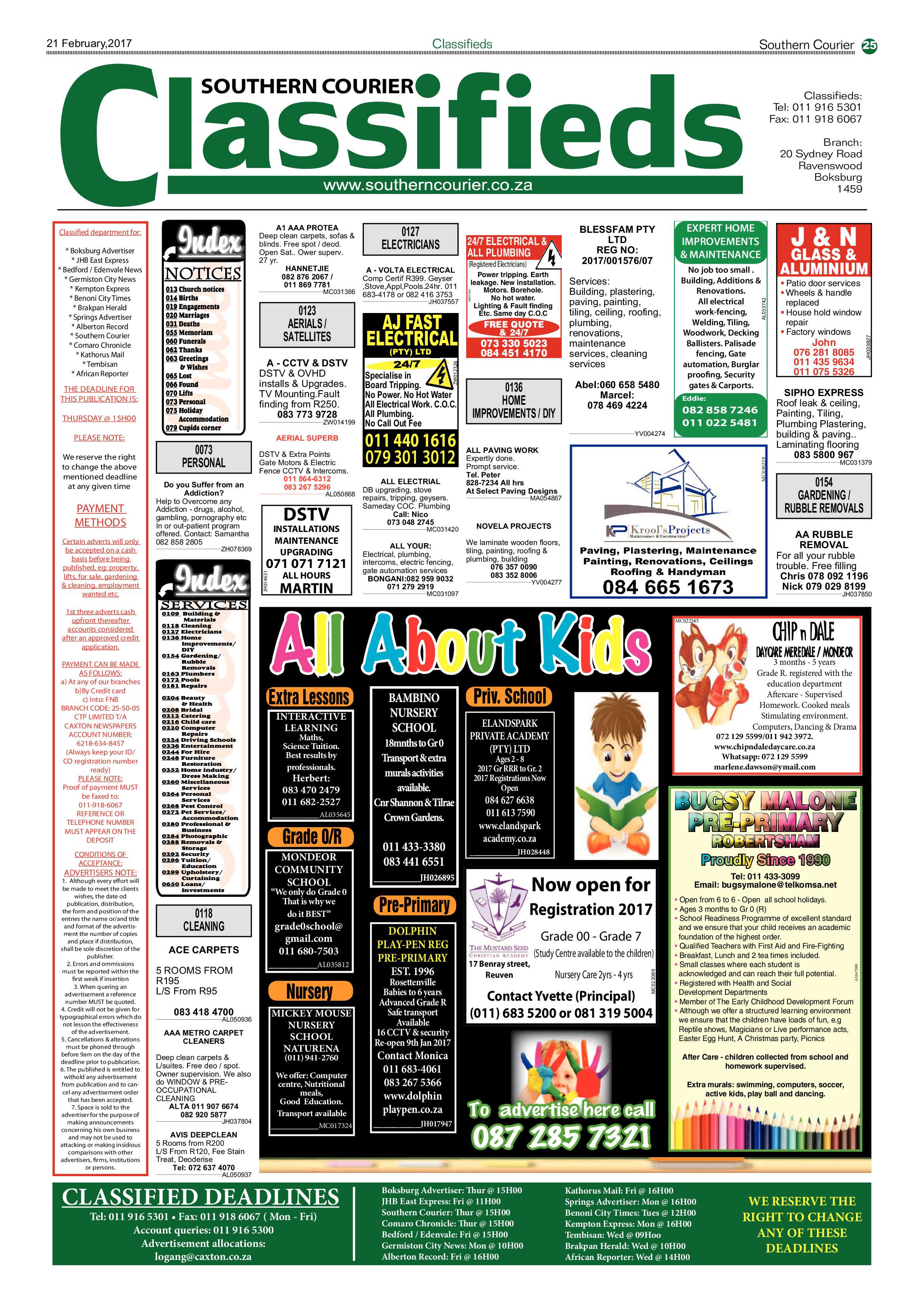 Southern Courier 21 February 2017 page 25