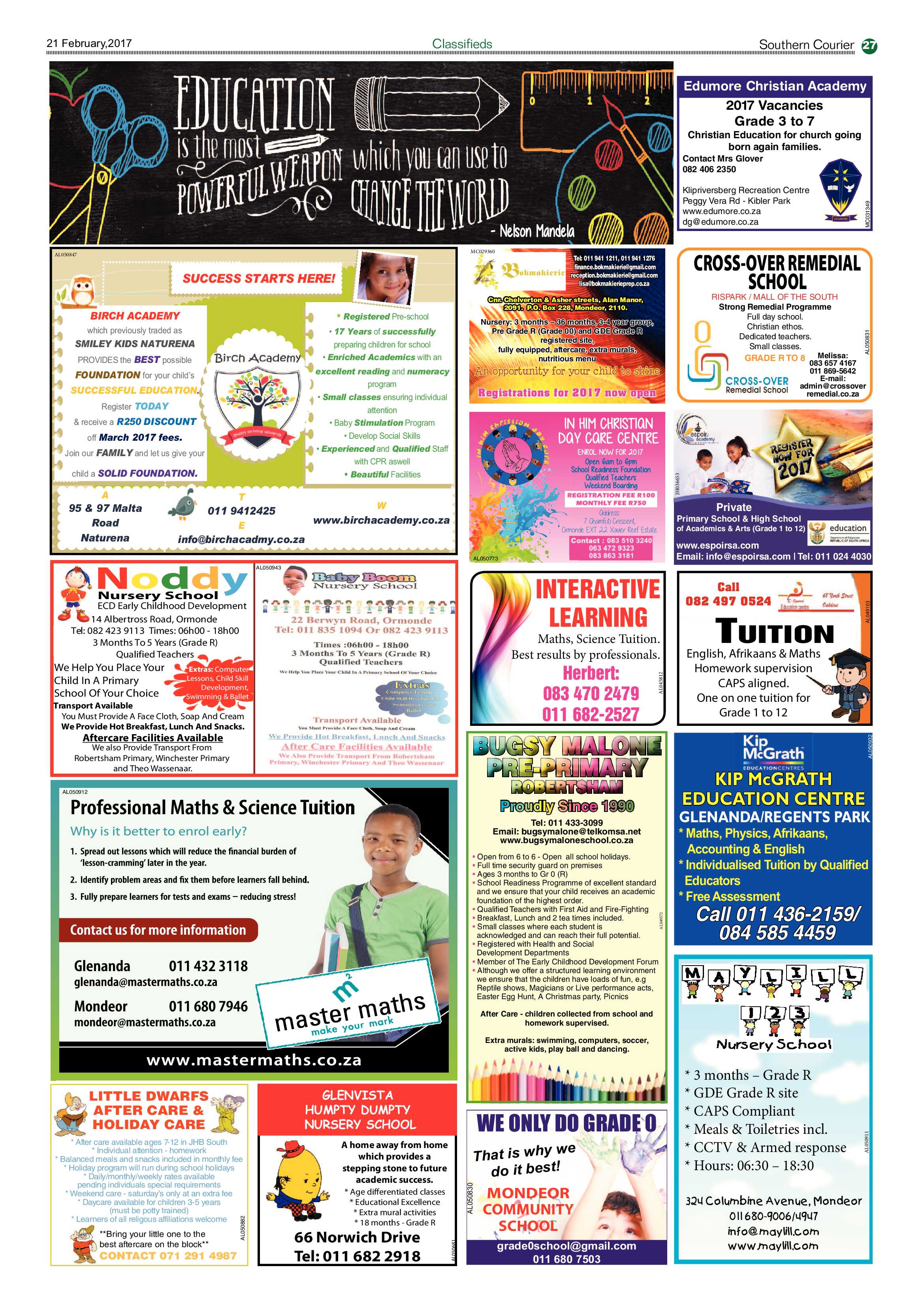 Southern Courier 21 February 2017 page 27