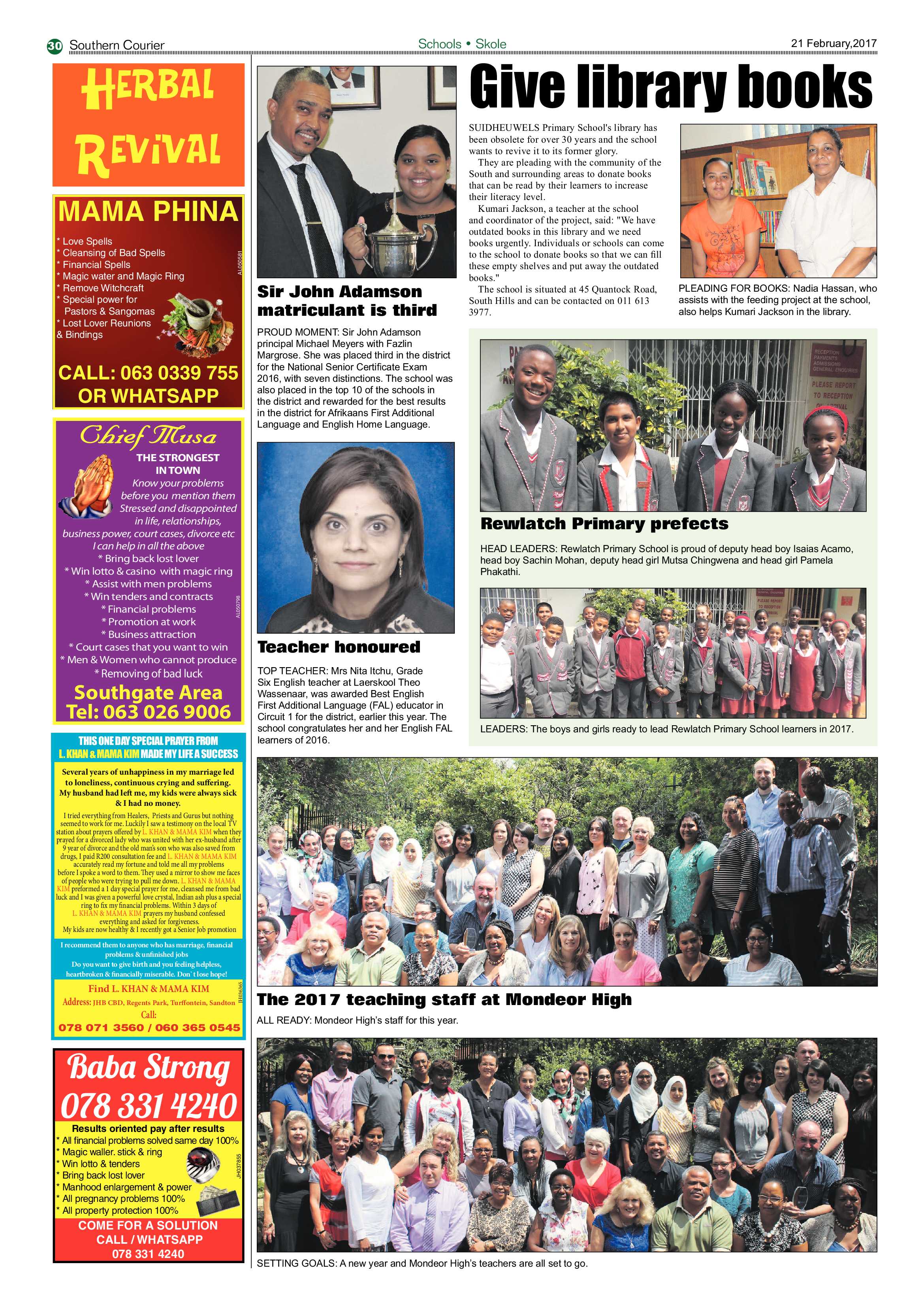Southern Courier 21 February 2017 page 30