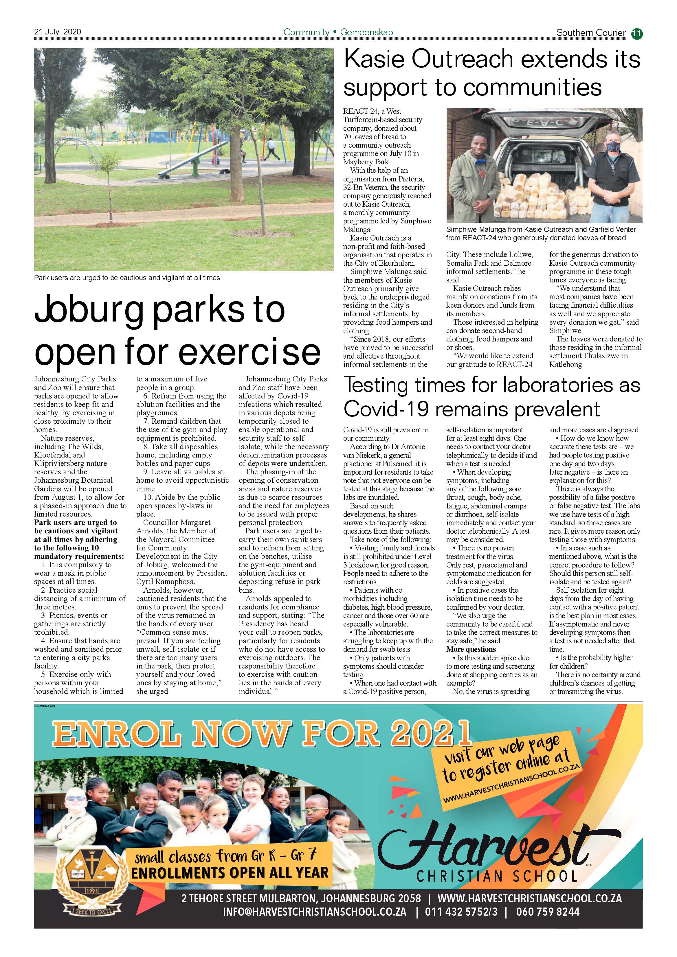 Southern Courier 21 July 2020 page 11