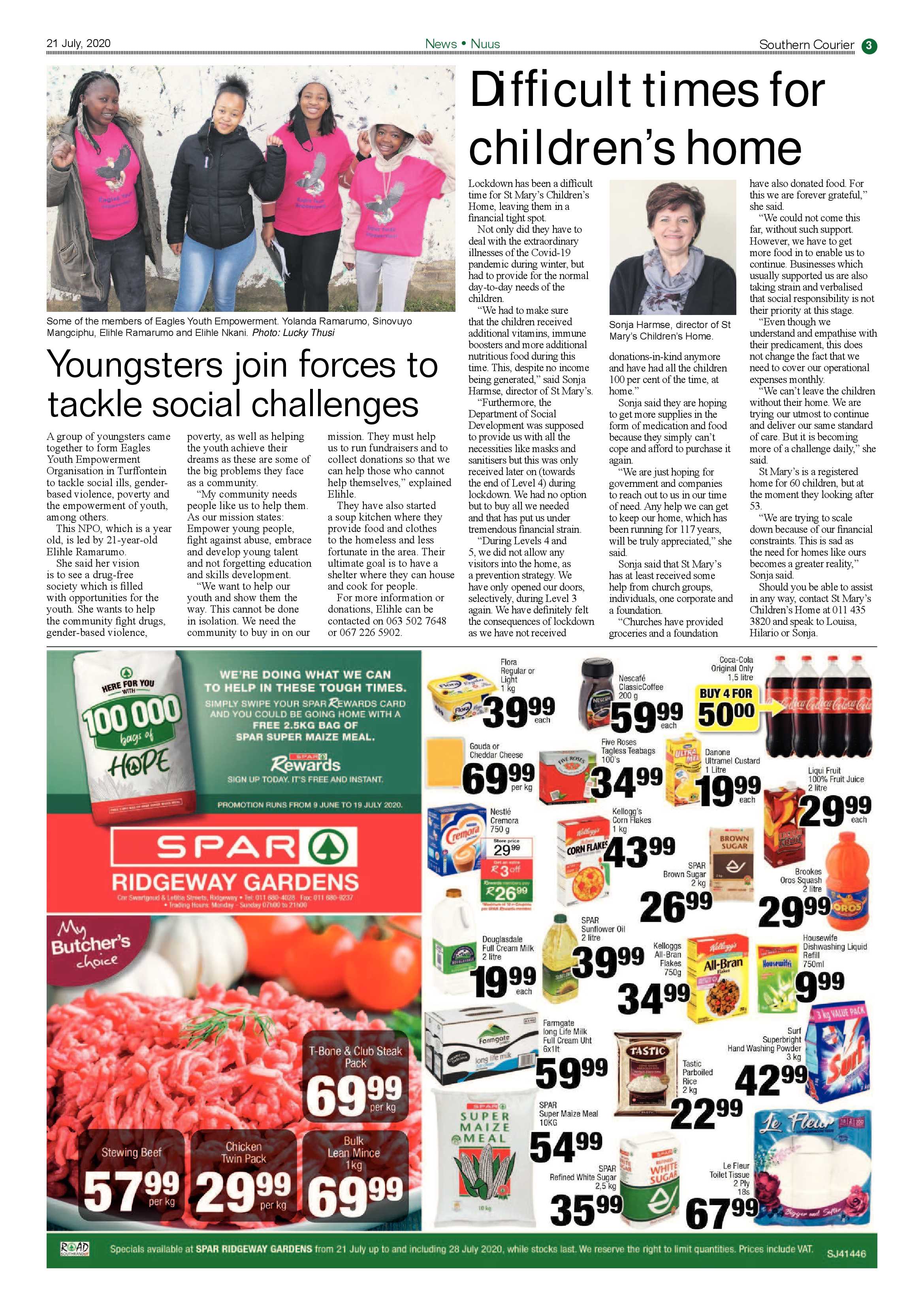 Southern Courier 21 July 2020 page 3