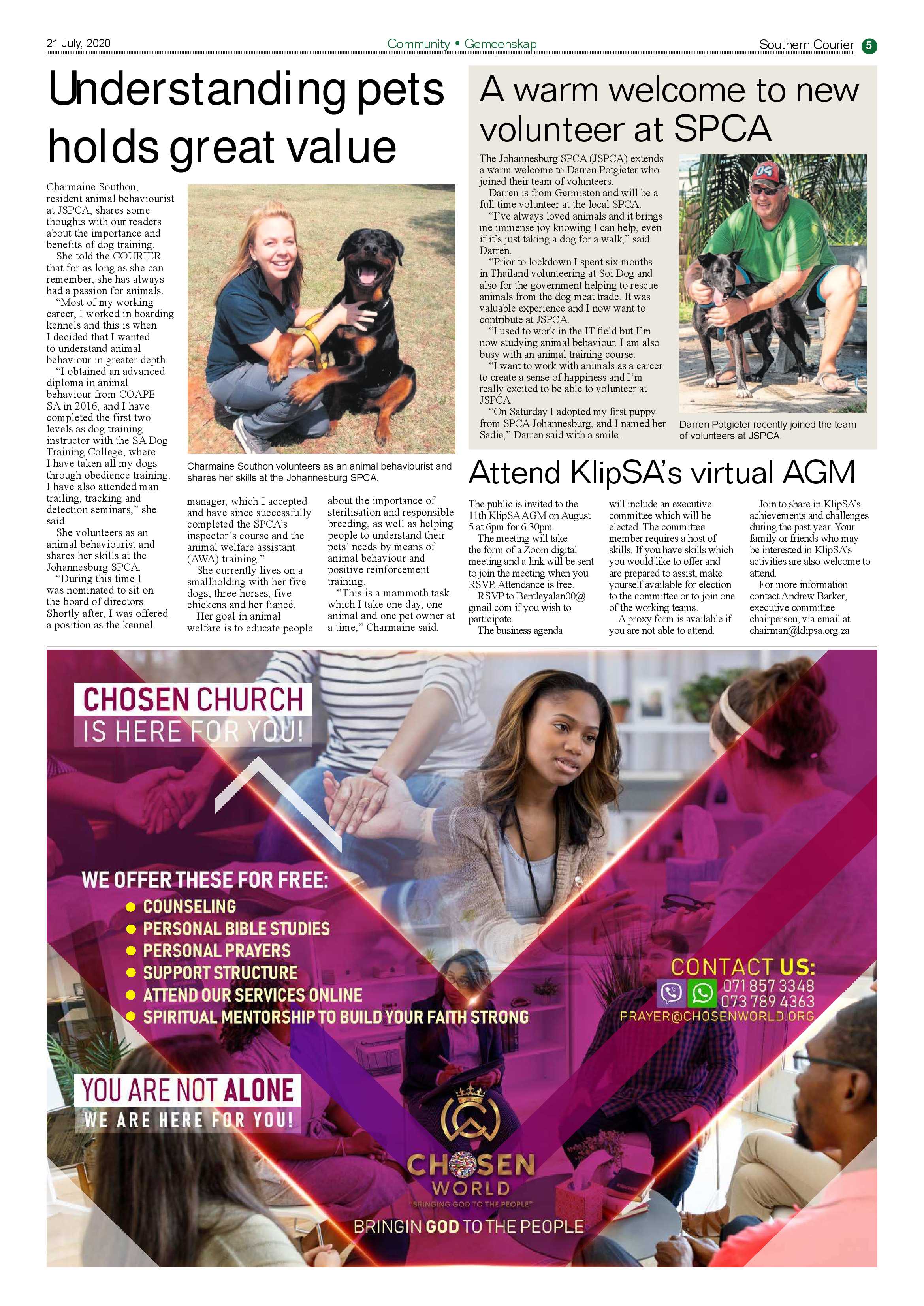 Southern Courier 21 July 2020 page 5
