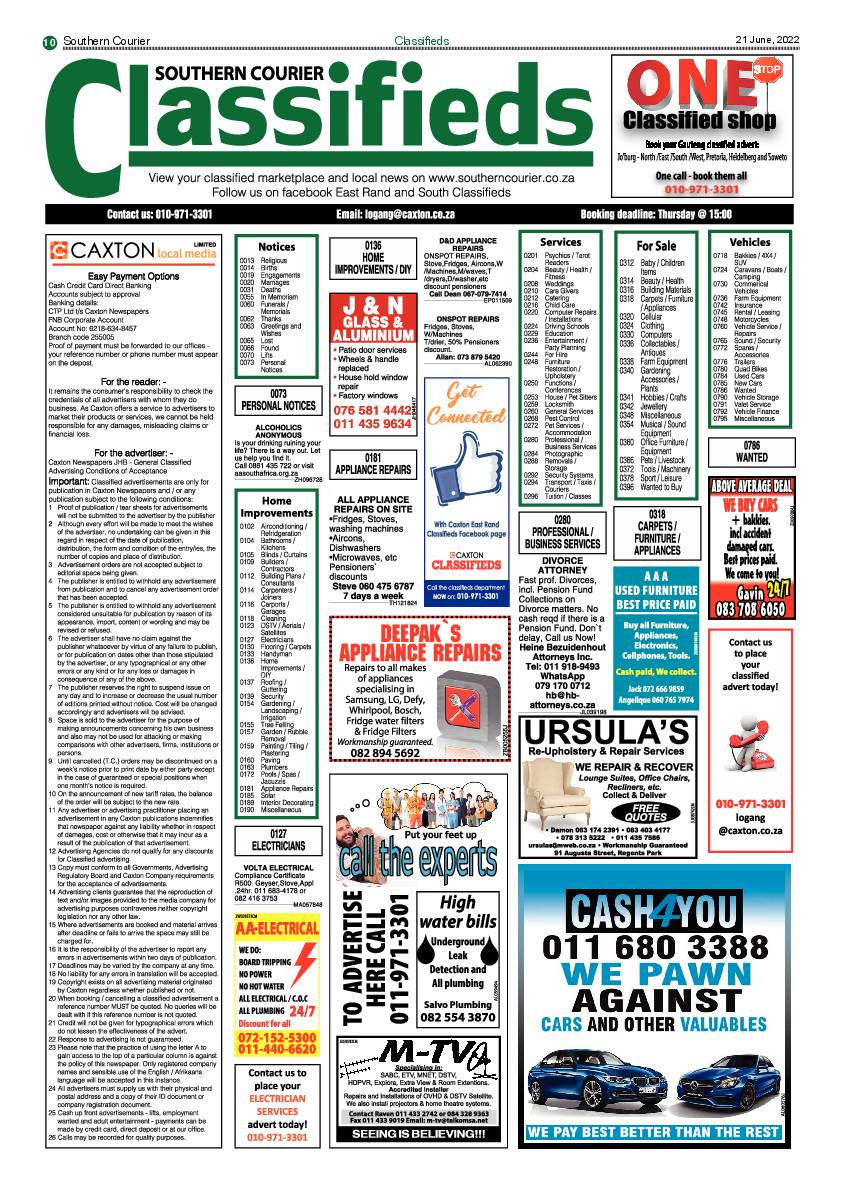Southern Courier 21 June 2022 page 12