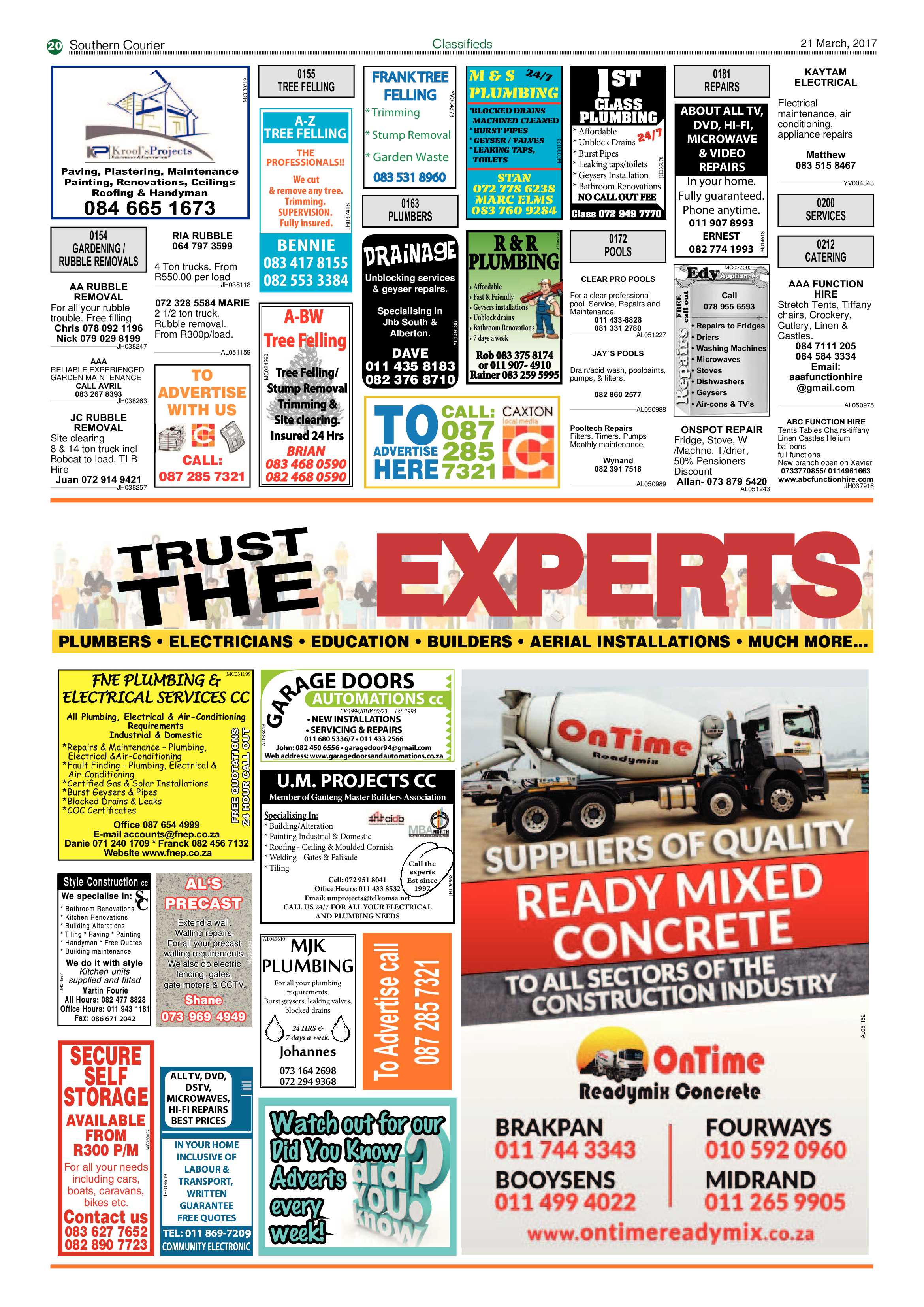 Southern Courier 21 March 2017 page 20