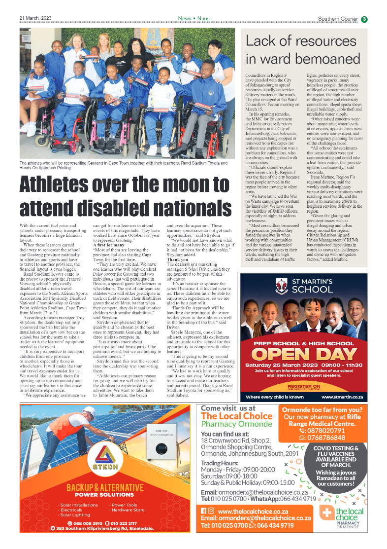 Southern Courier 21 March 2023 page 3