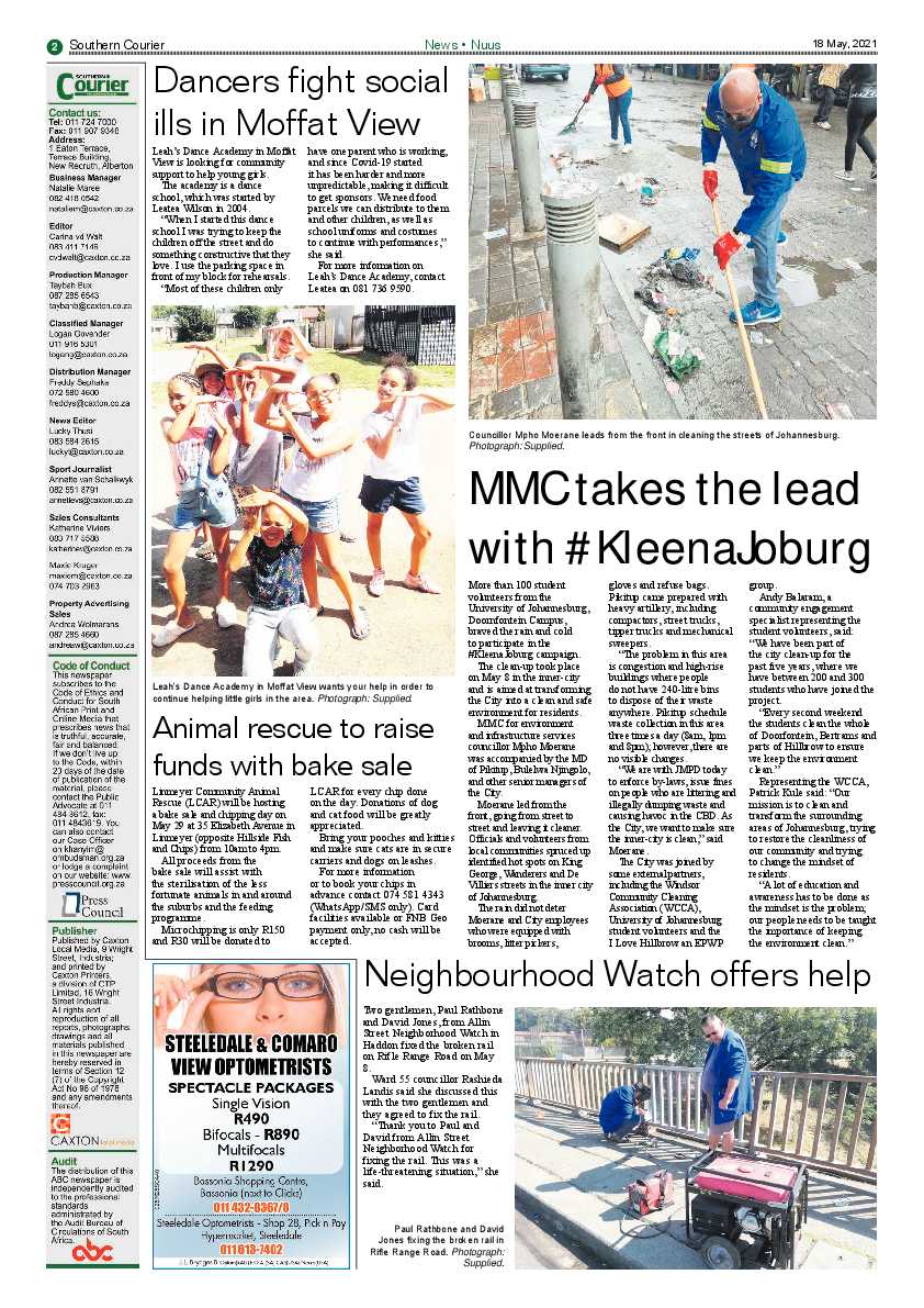 Southern Courier 21 May 2021 page 2
