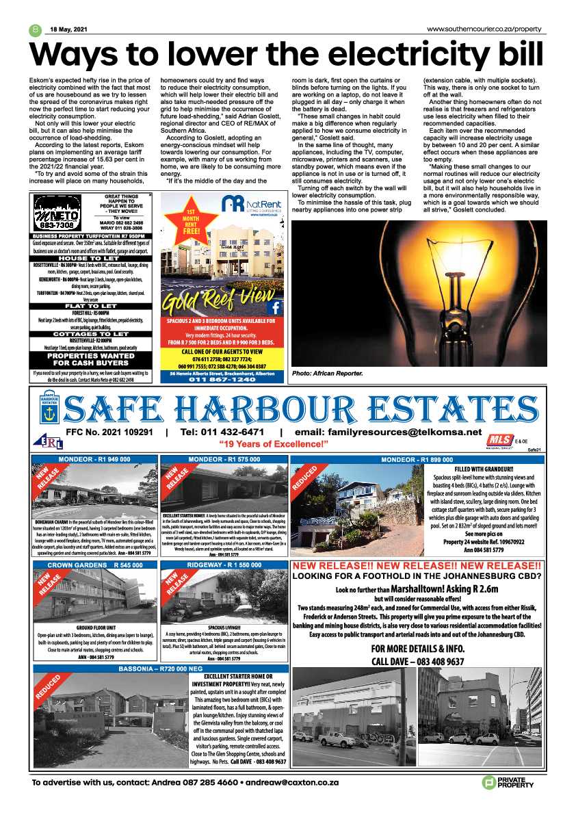 Southern Courier 21 May 2021 page 8