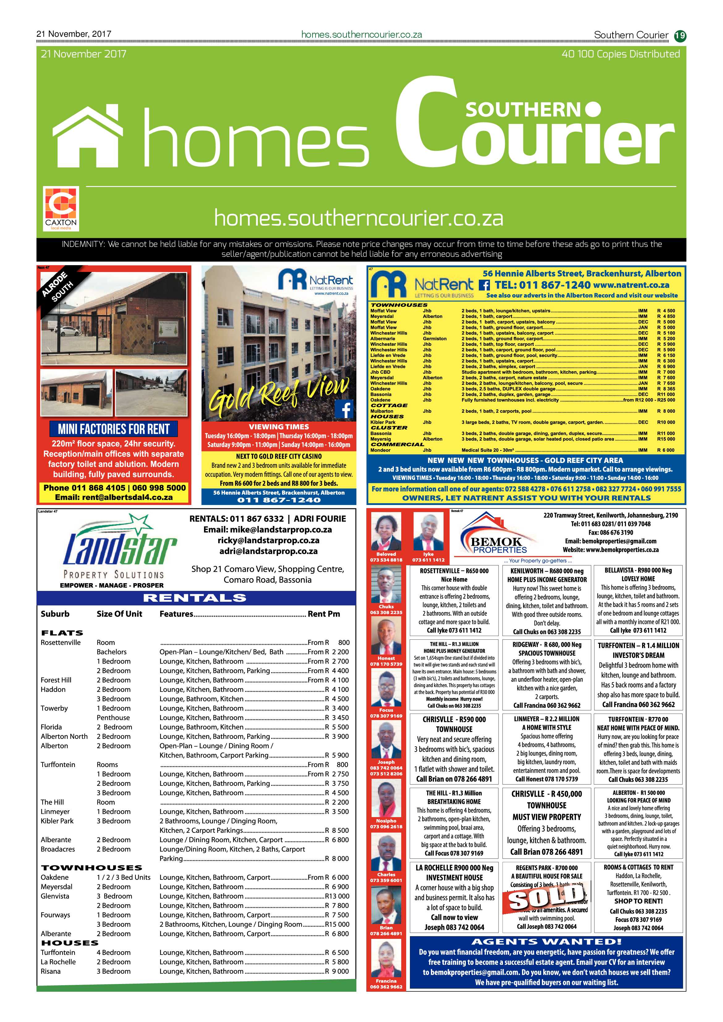 Southern Courier 21 November 2017 page 19