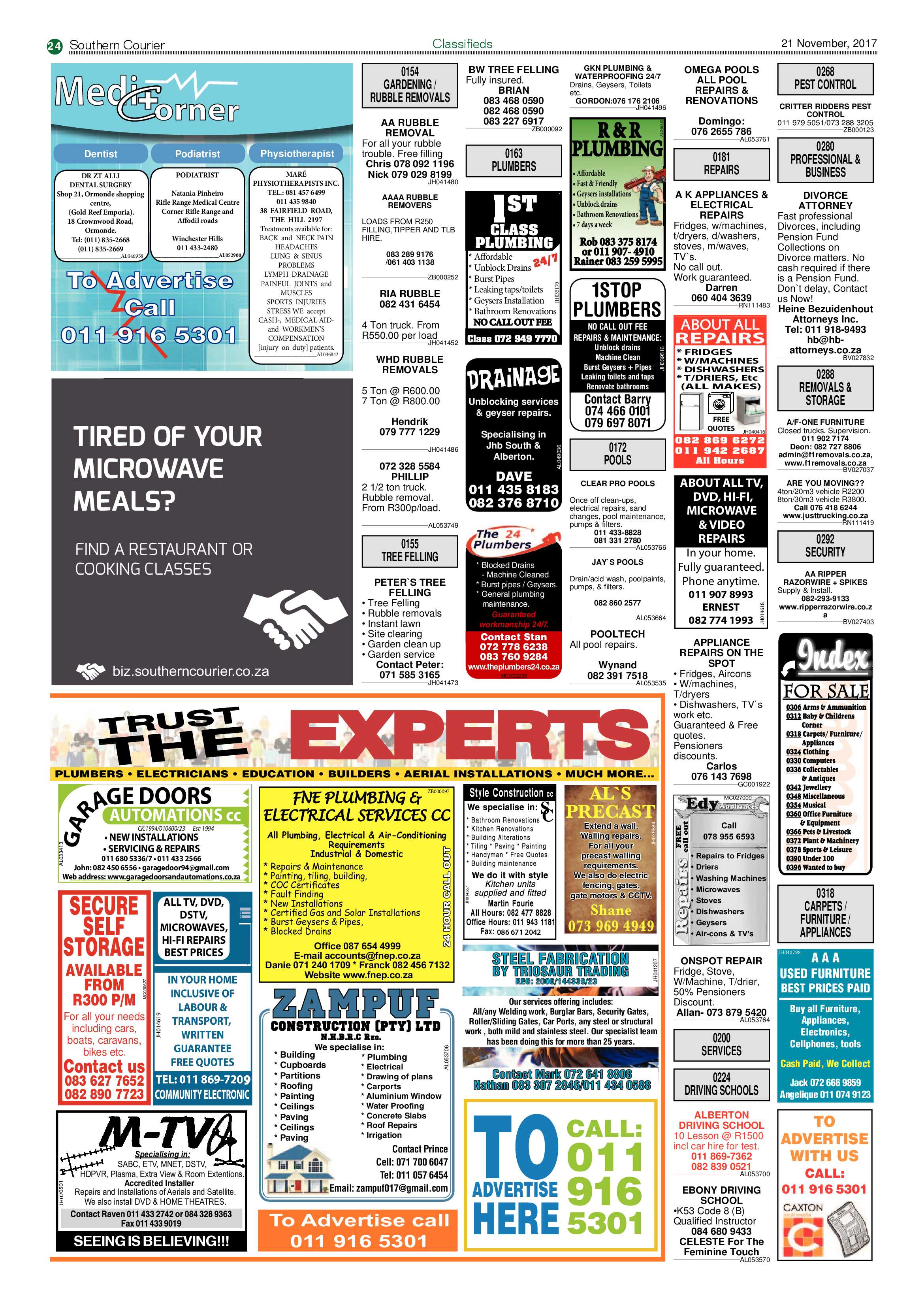 Southern Courier 21 November 2017 page 24