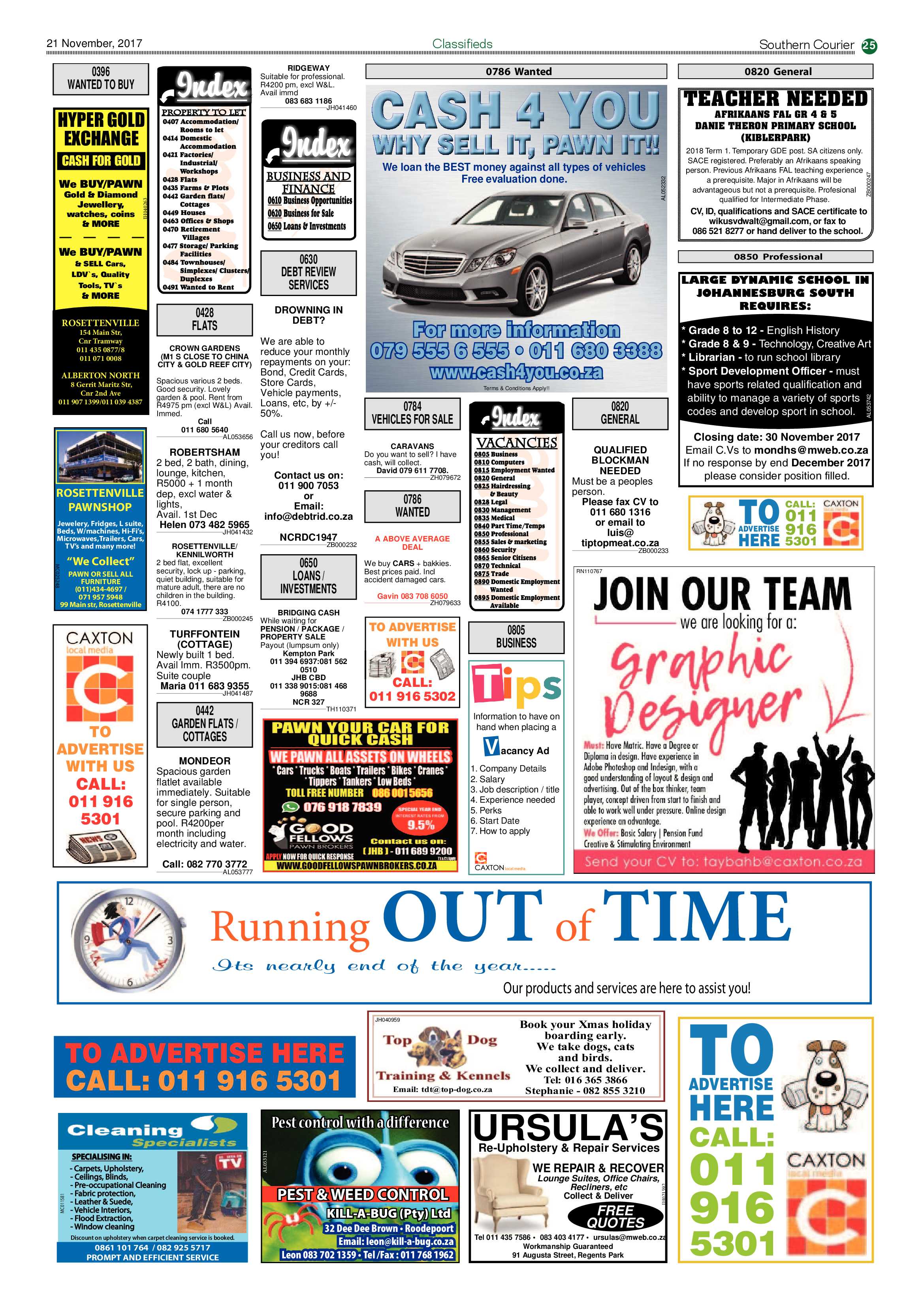 Southern Courier 21 November 2017 page 25