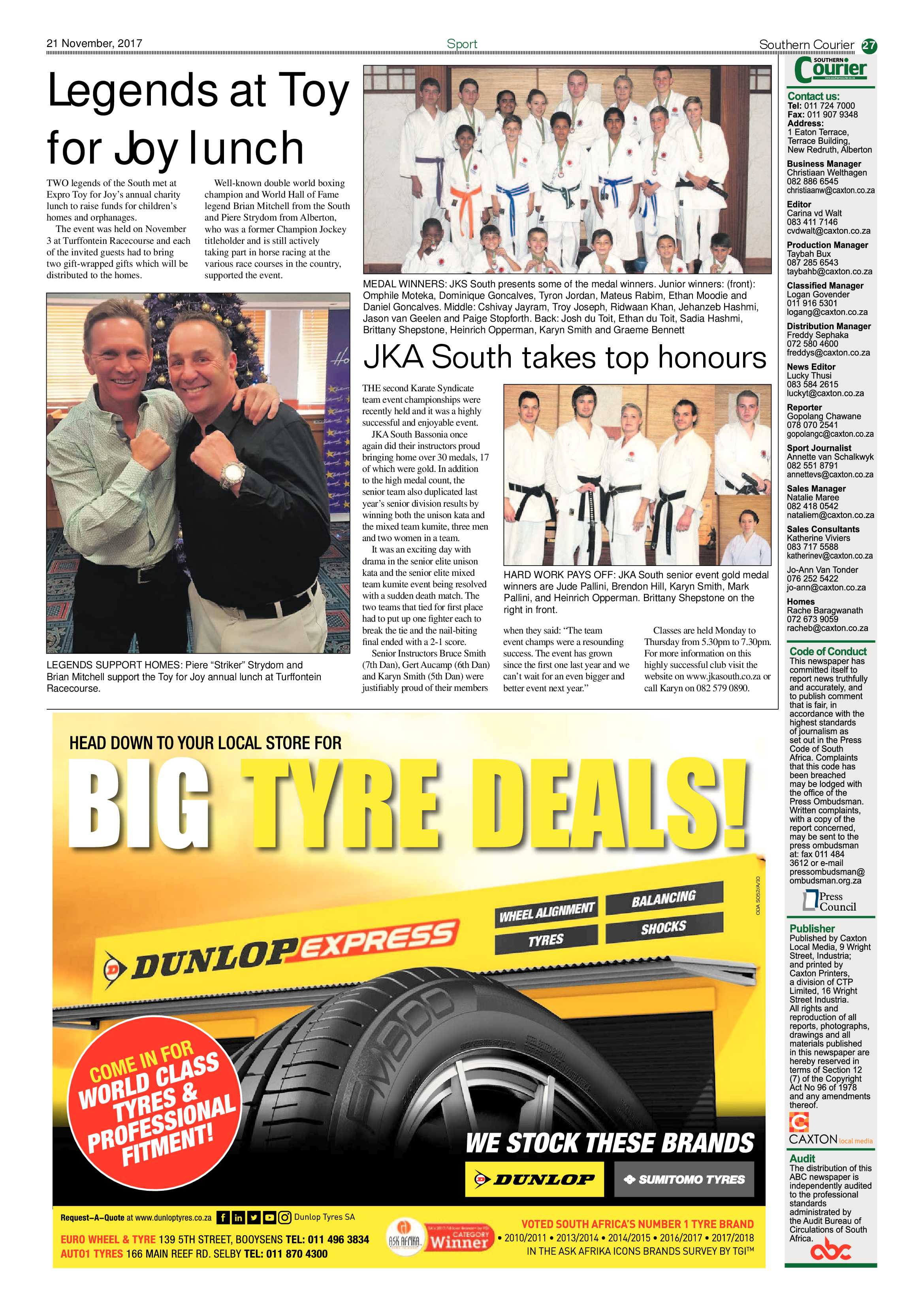 Southern Courier 21 November 2017 page 27