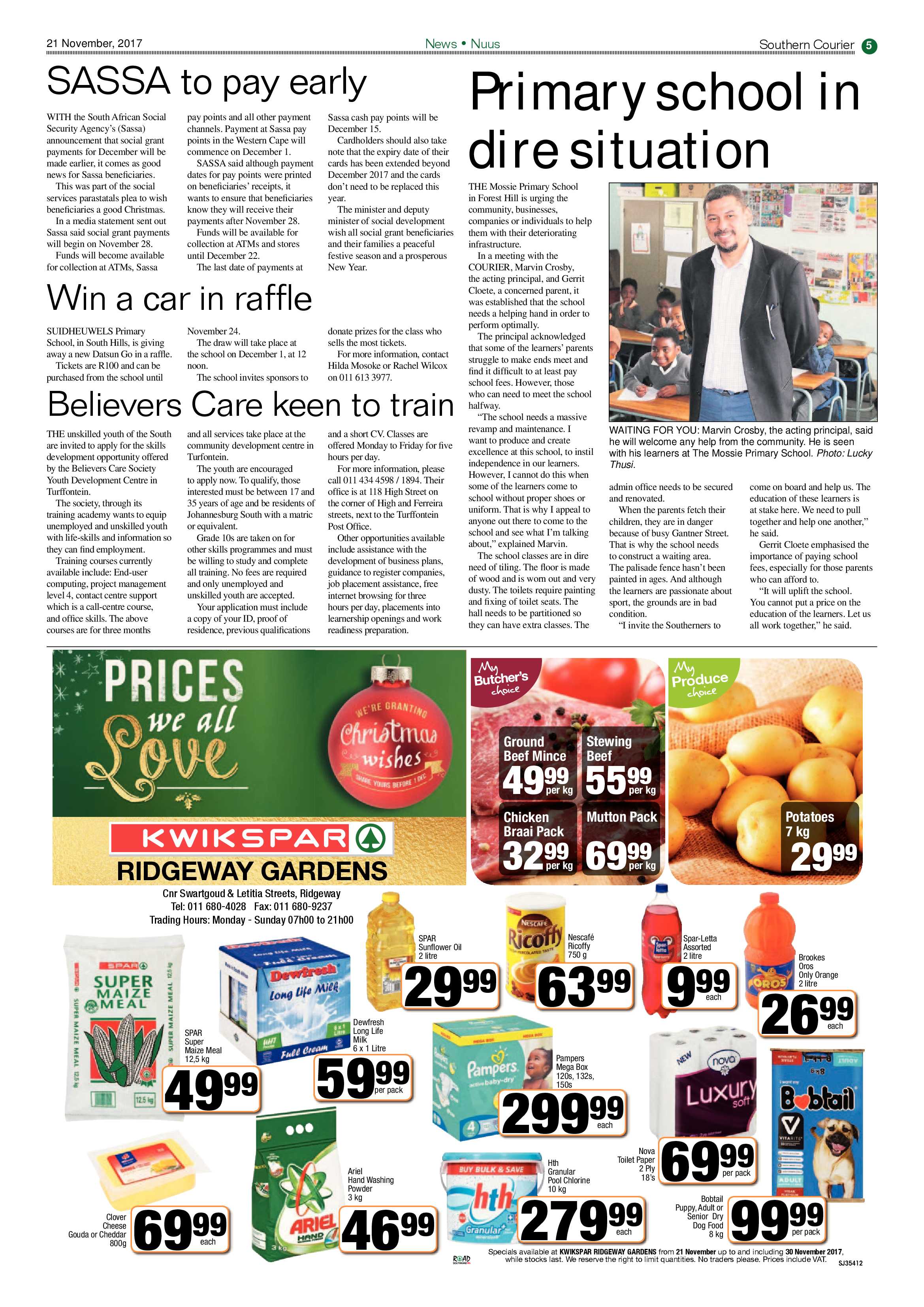 Southern Courier 21 November 2017 page 5