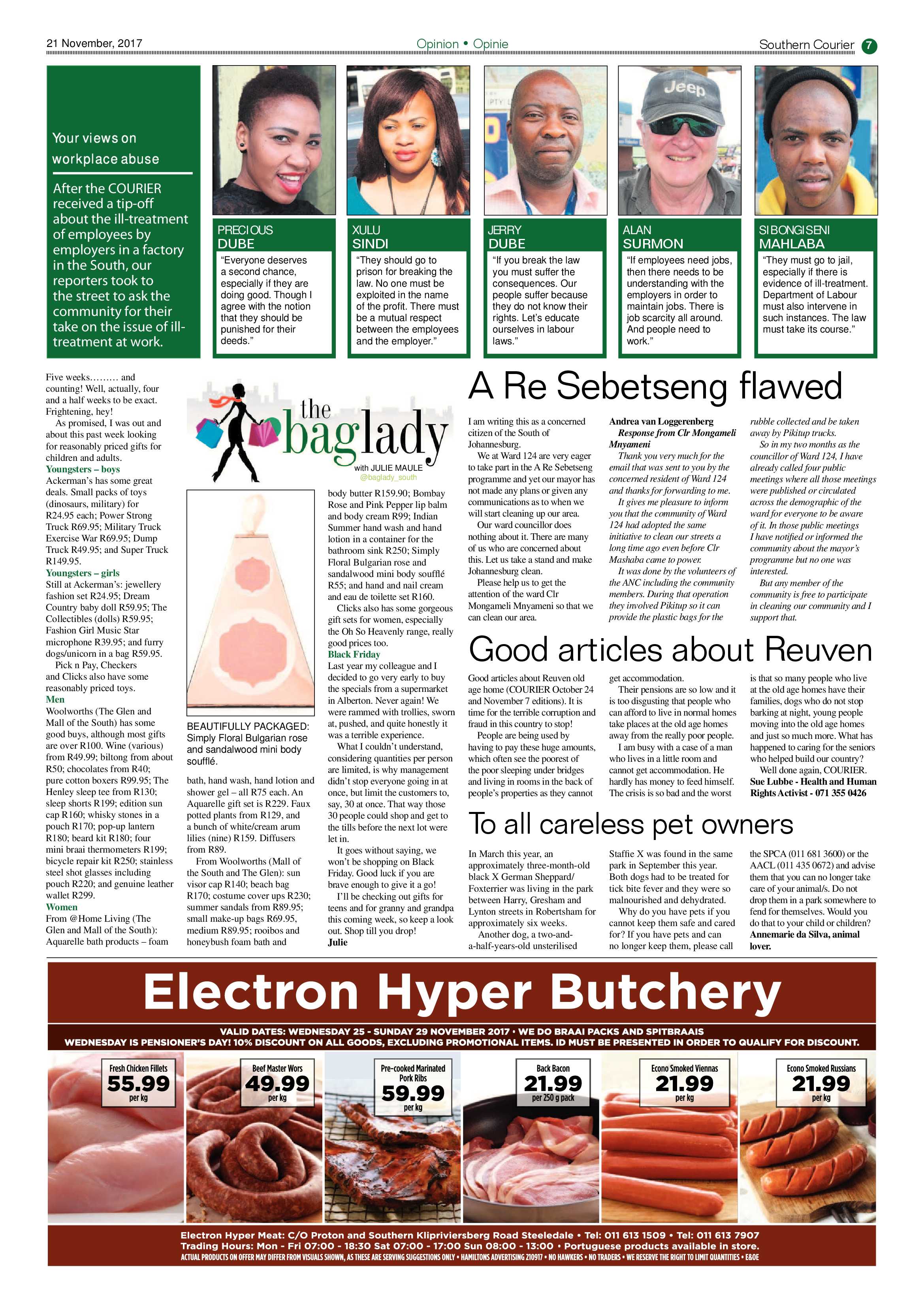 Southern Courier 21 November 2017 page 7