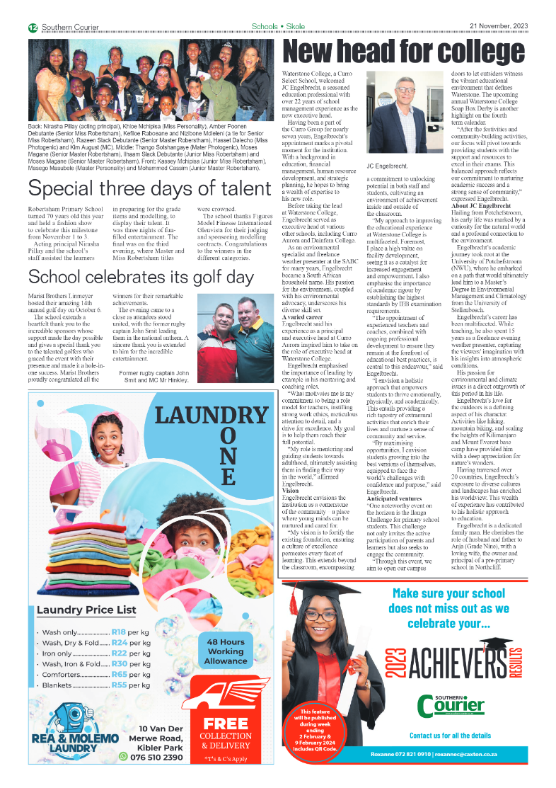 Southern Courier 21 November 2023 page 12