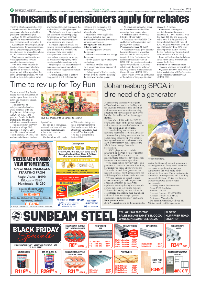 Southern Courier 21 November 2023 page 2