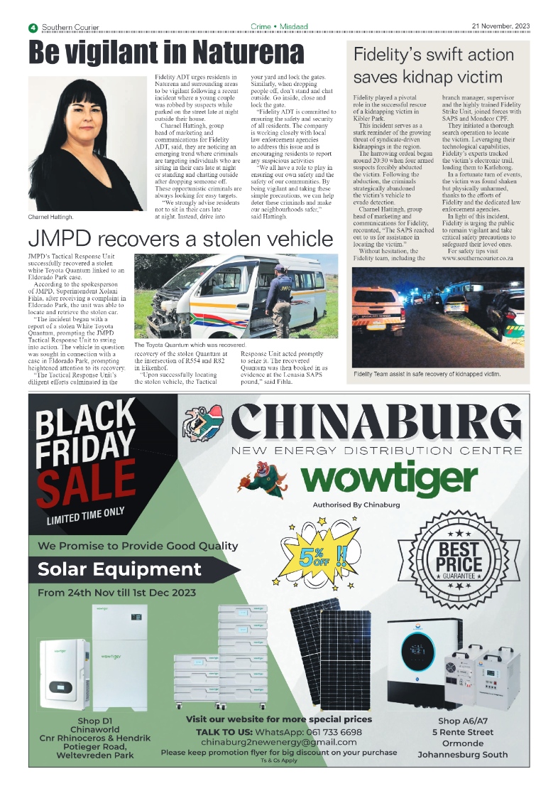 Southern Courier 21 November 2023 page 4