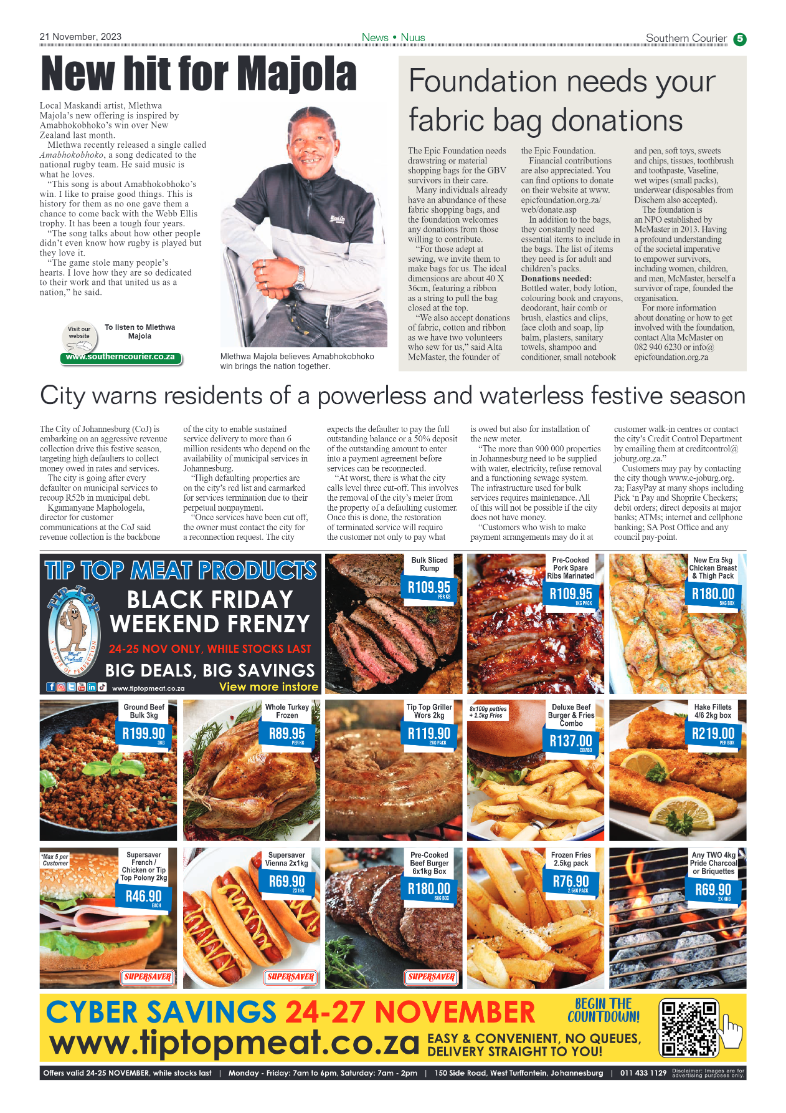 Southern Courier 21 November 2023 page 5