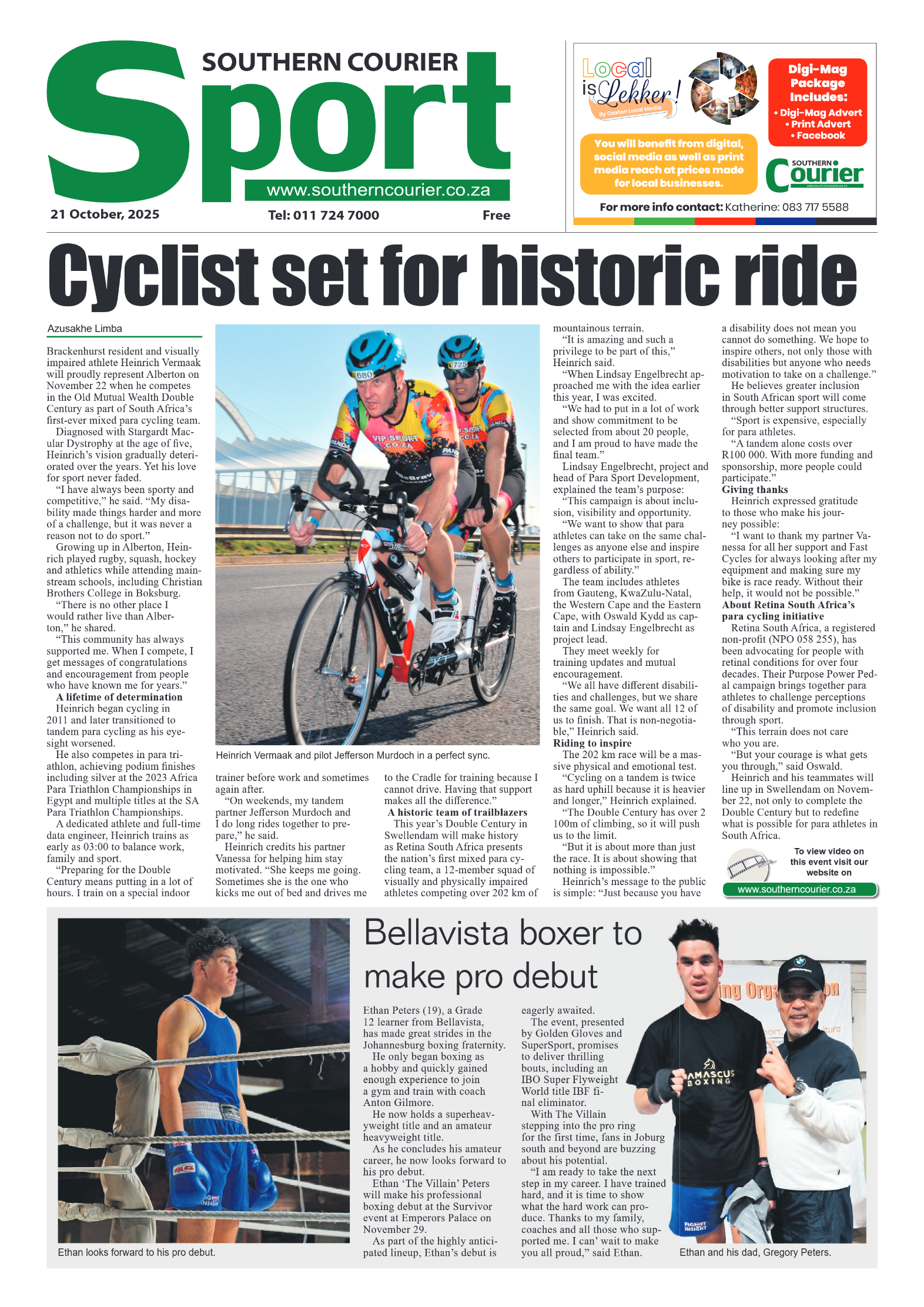 Southern Courier 21 October 2025 page 8
