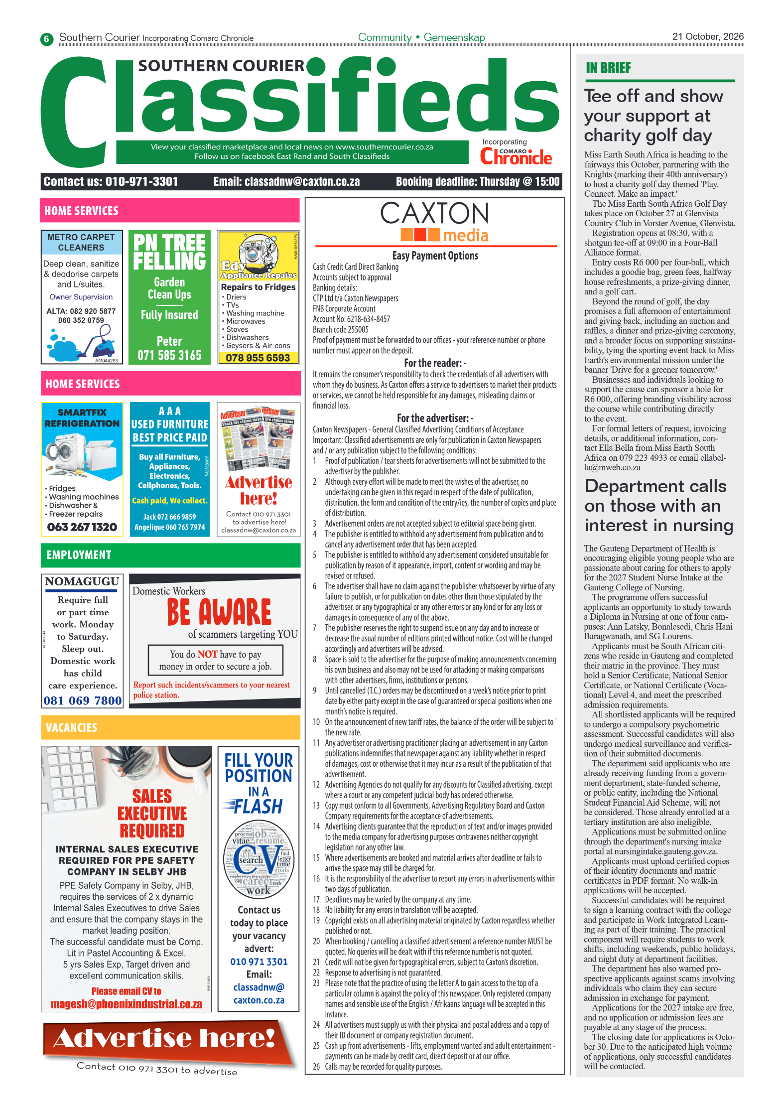 Southern Courier 21 October 2026 page 6