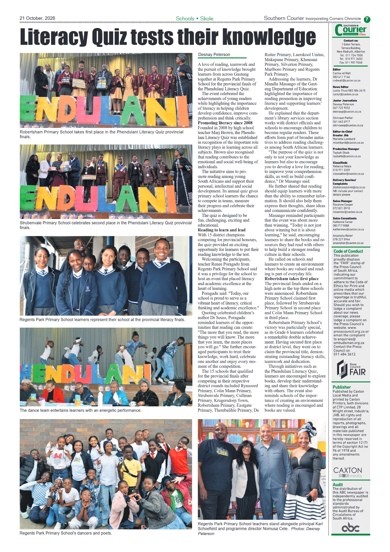 Southern Courier 21 October 2026 page 7