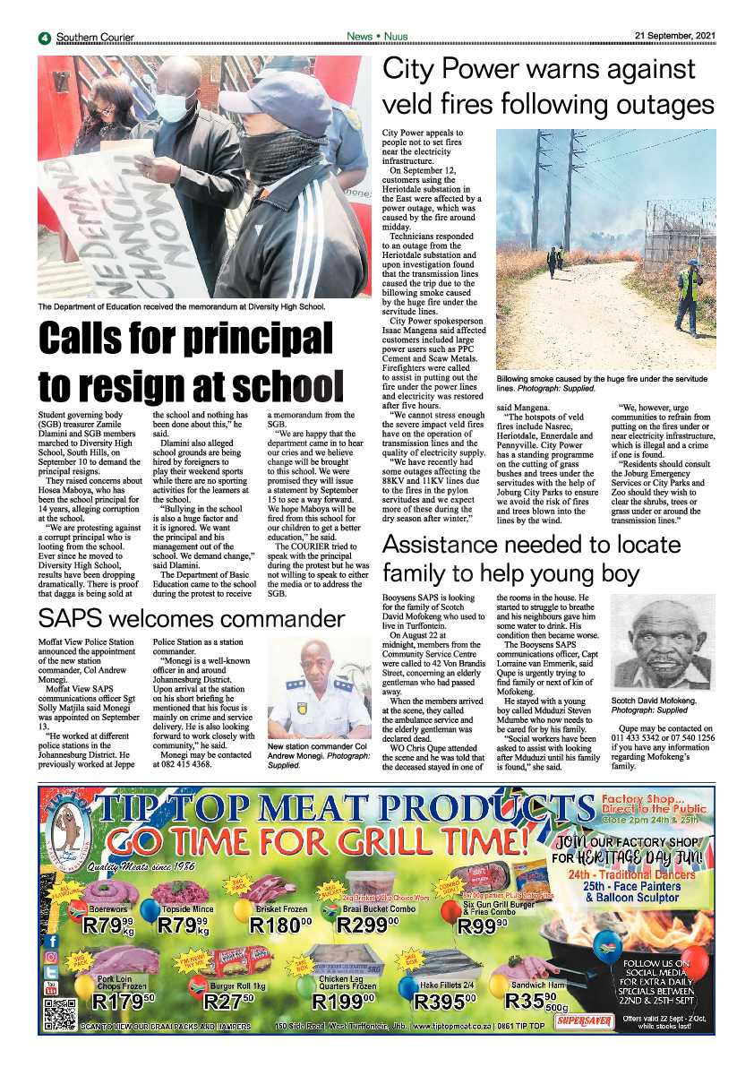 Southern Courier 21 September 2021 page 6