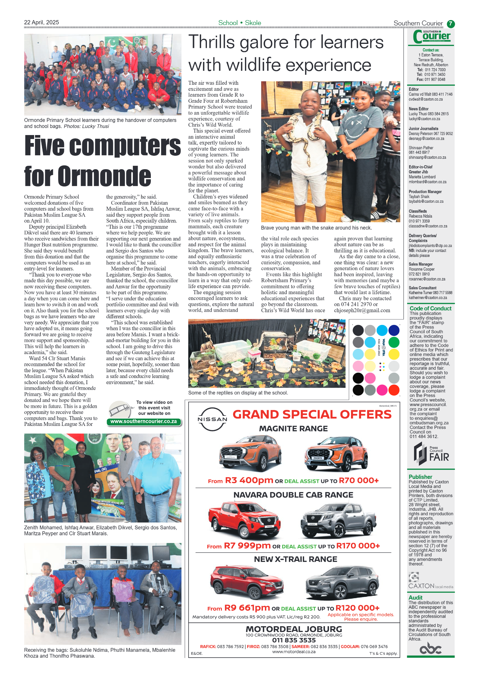 Southern Courier 22 April 2025 page 7
