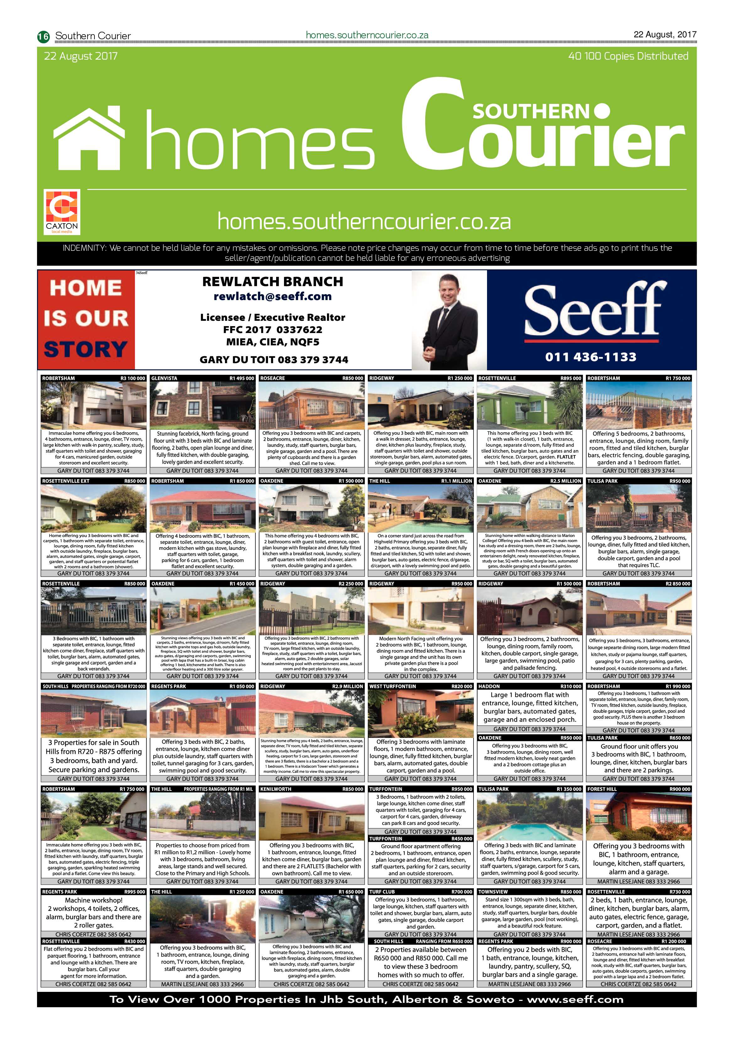 Southern Courier 22 August 2017 page 16