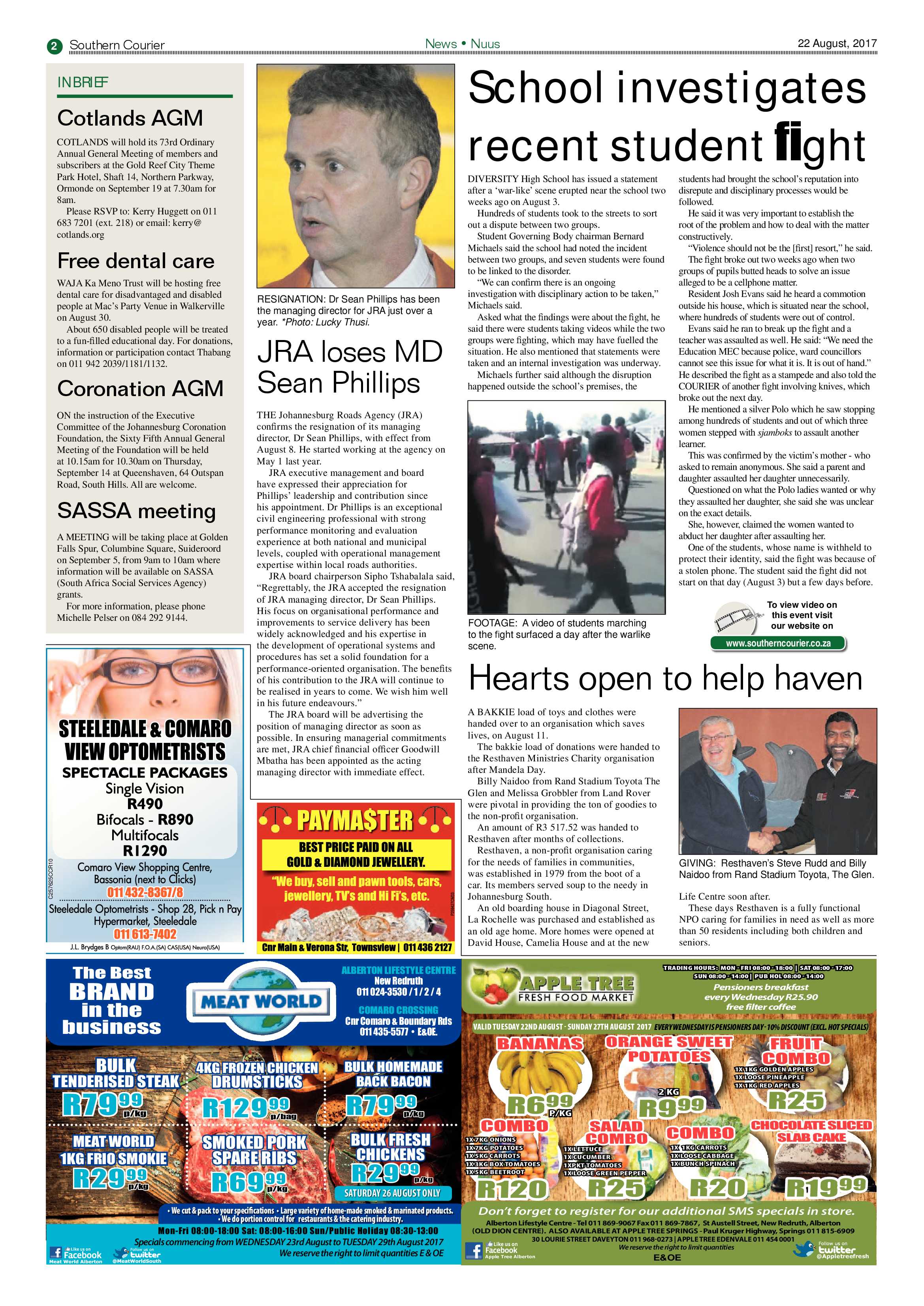 Southern Courier 22 August 2017 page 2