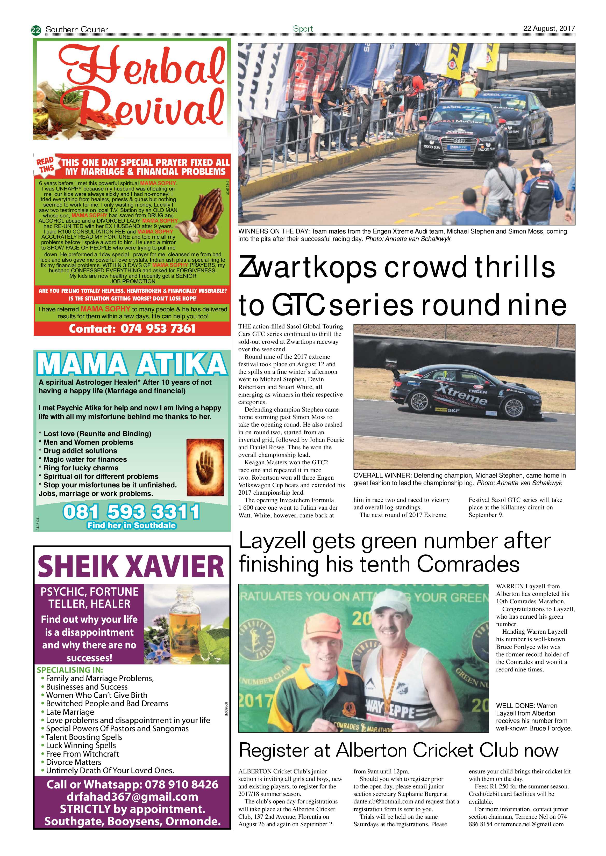 Southern Courier 22 August 2017 page 22