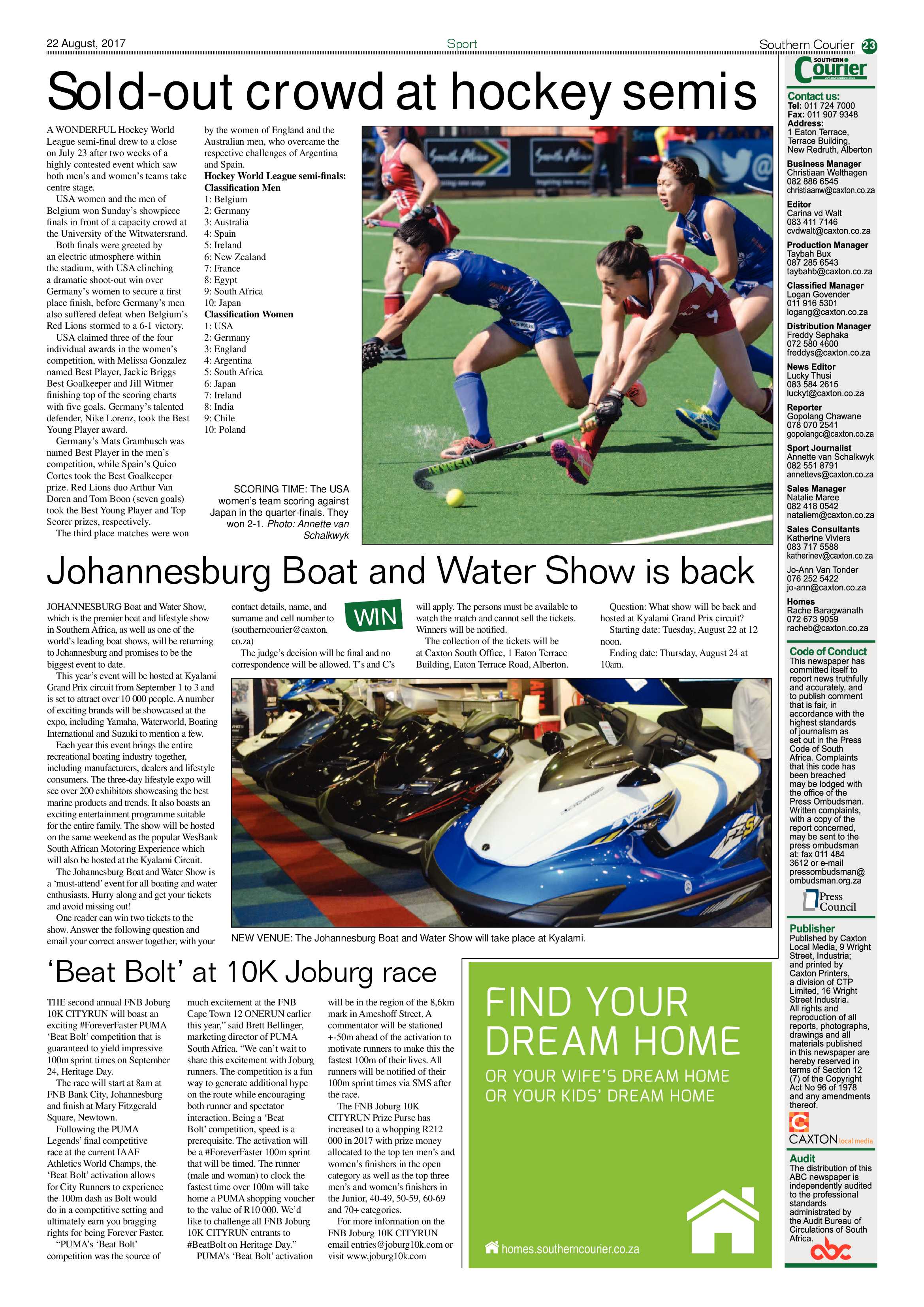 Southern Courier 22 August 2017 page 23