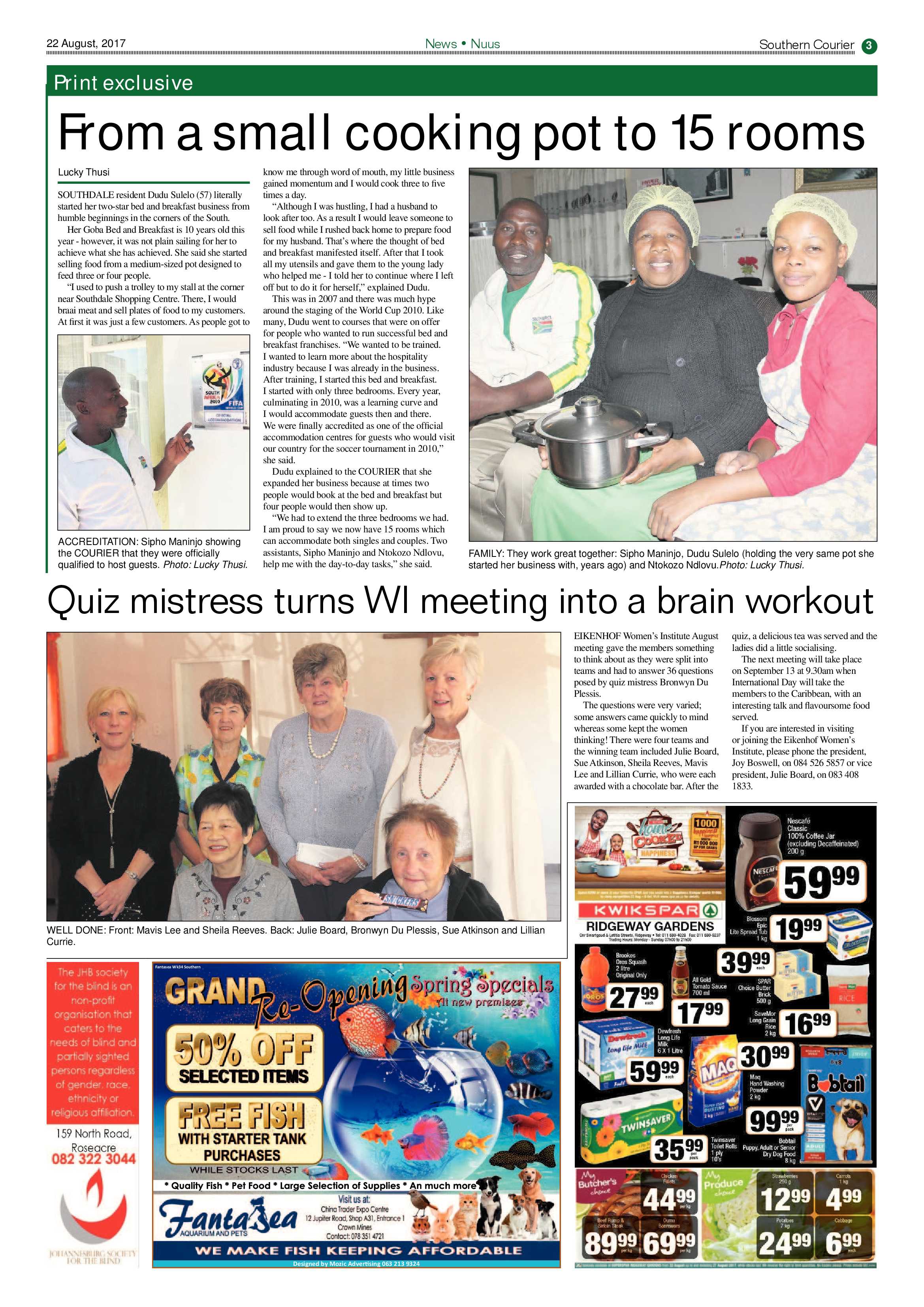 Southern Courier 22 August 2017 page 3